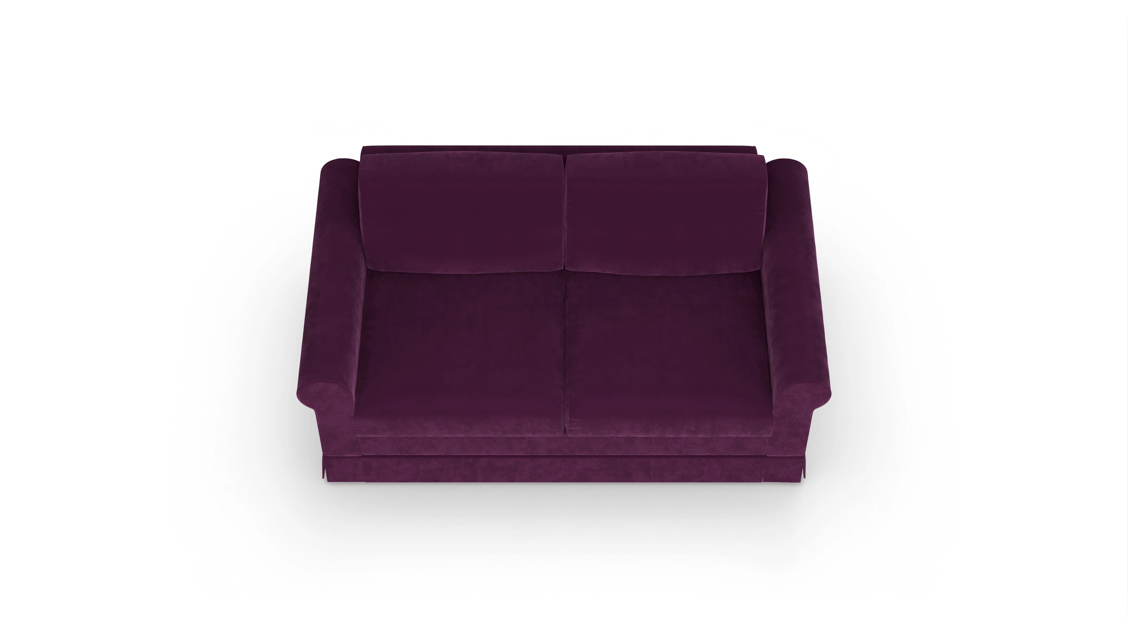 Schlafcouch Bareteri Ansicht des Produktes Bareteri 2-Sitzer in Samt rot
