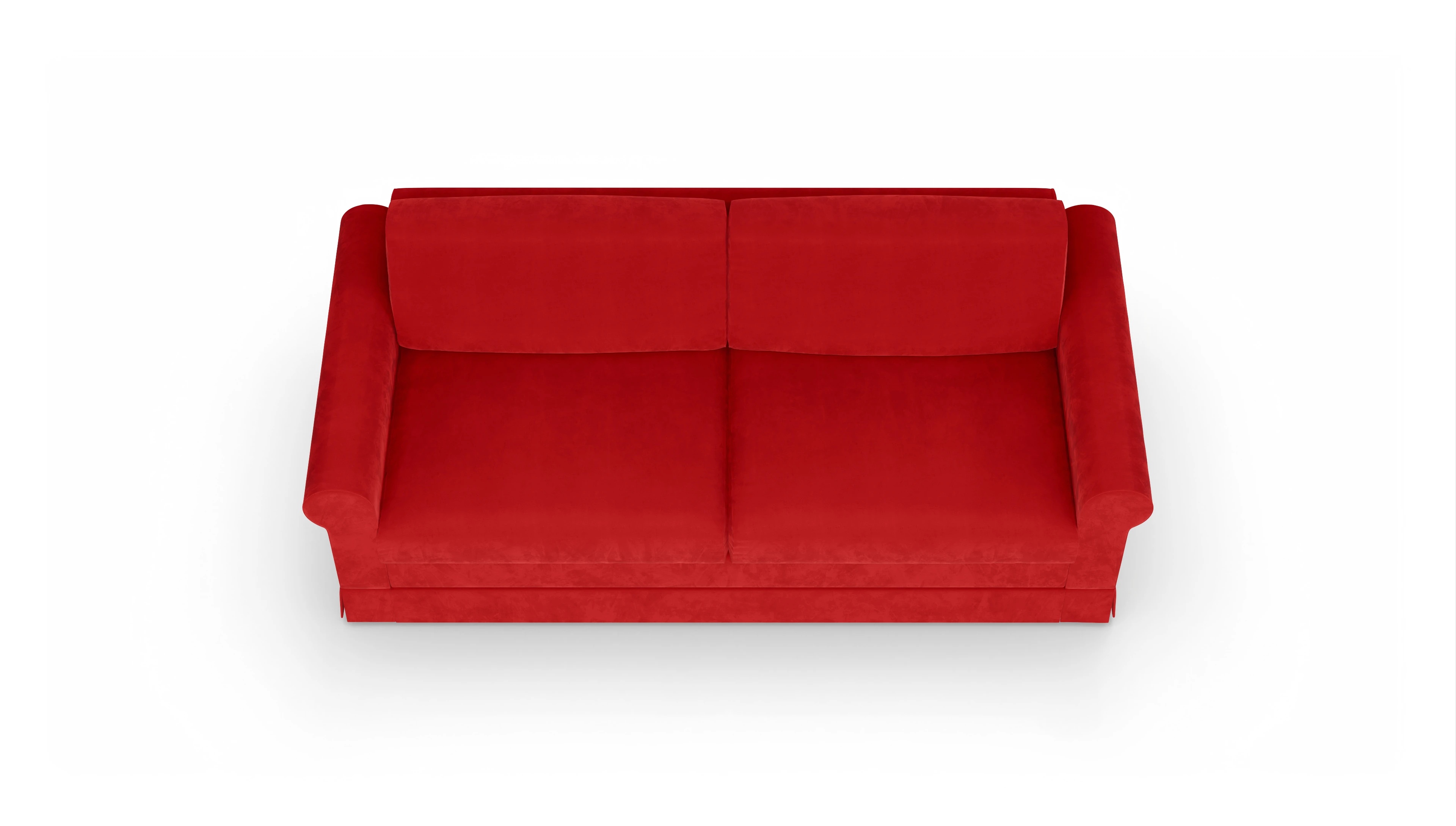 Schlafcouch Bareteri Ansicht des Produktes Bareteri 3-Sitzer in Samt rot