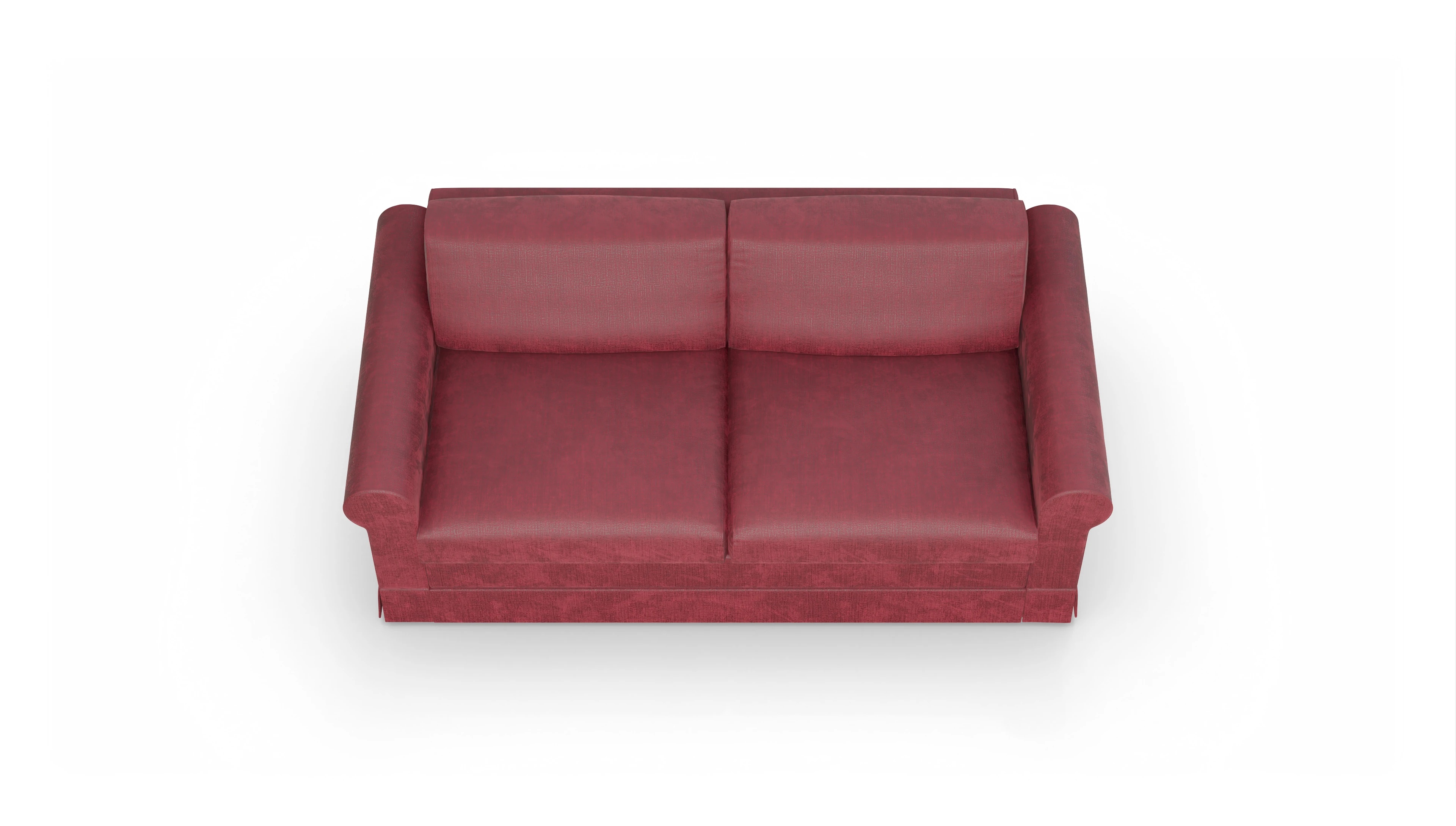 Schlafcouch Bareteri Ansicht des Produktes Bareteri 2,5-Sitzer in Stoff rot