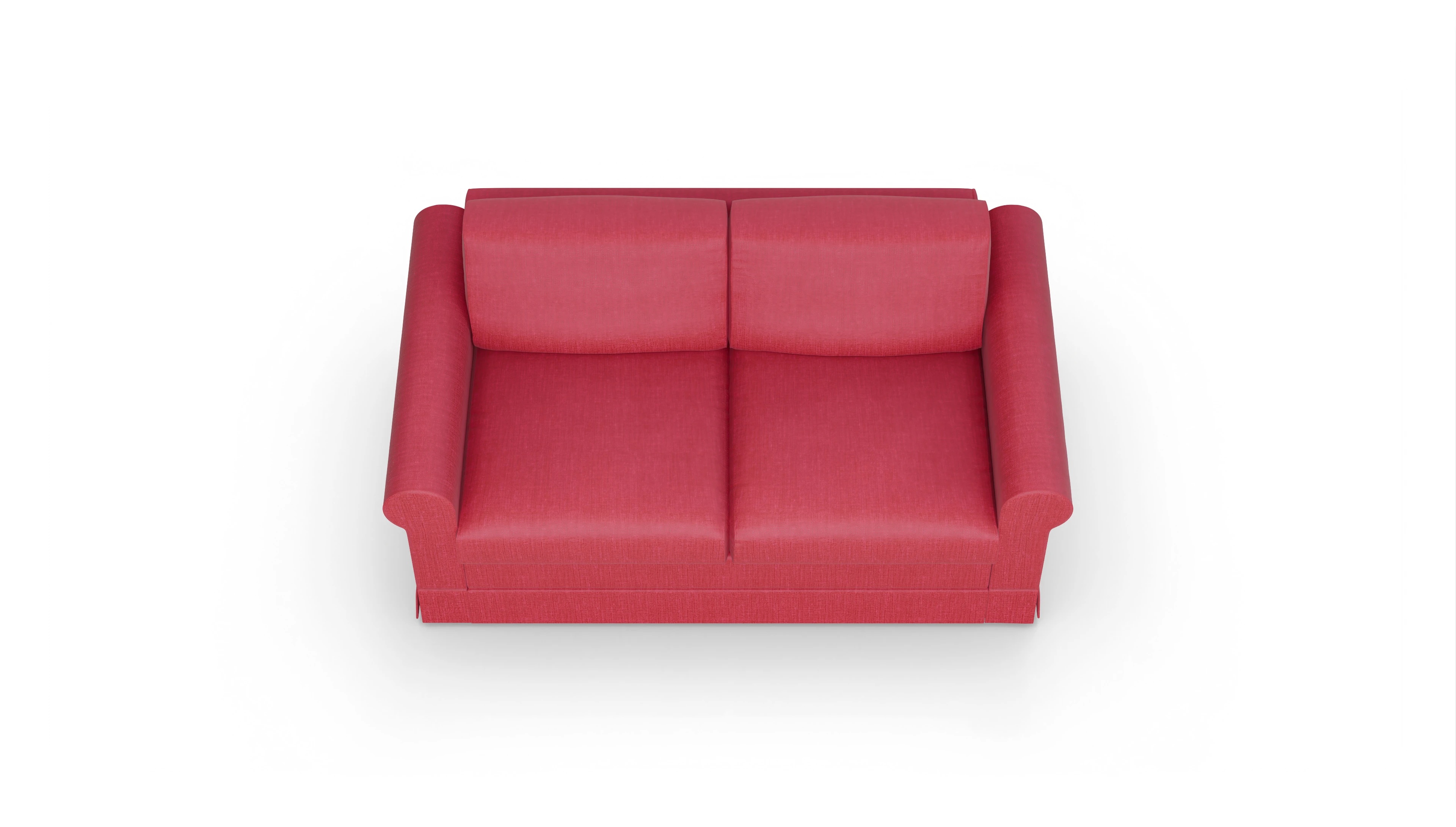 Schlafcouch Bareteri Ansicht des Produktes Bareteri 2-Sitzer in Stoff rot