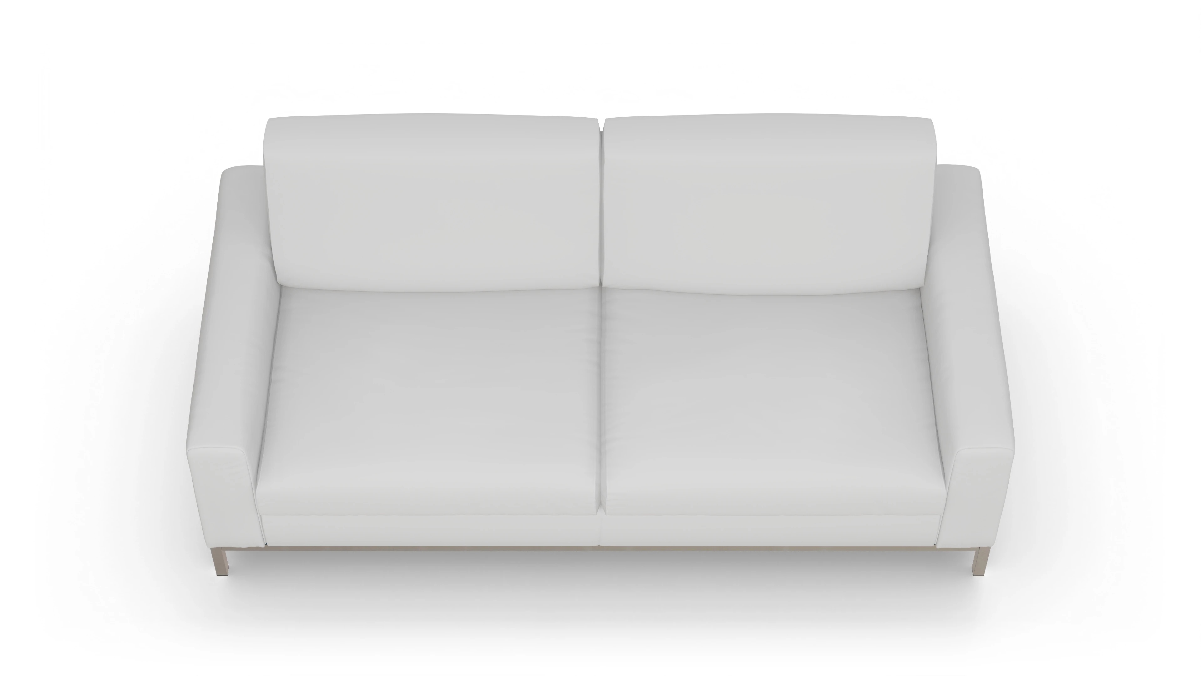 Schlafsofa Paglia in Leder Ansicht des Produktes Paglia 3-Sitzer in Leder weiß