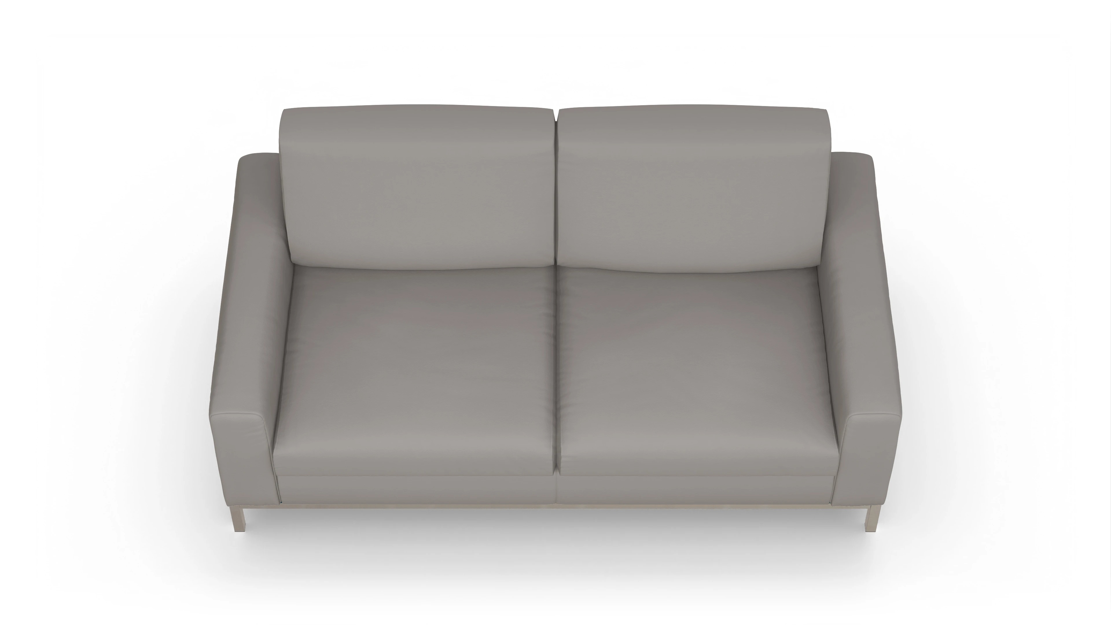 Ansicht des Produktes Paglia 2,5-Sitzer in Leder grau