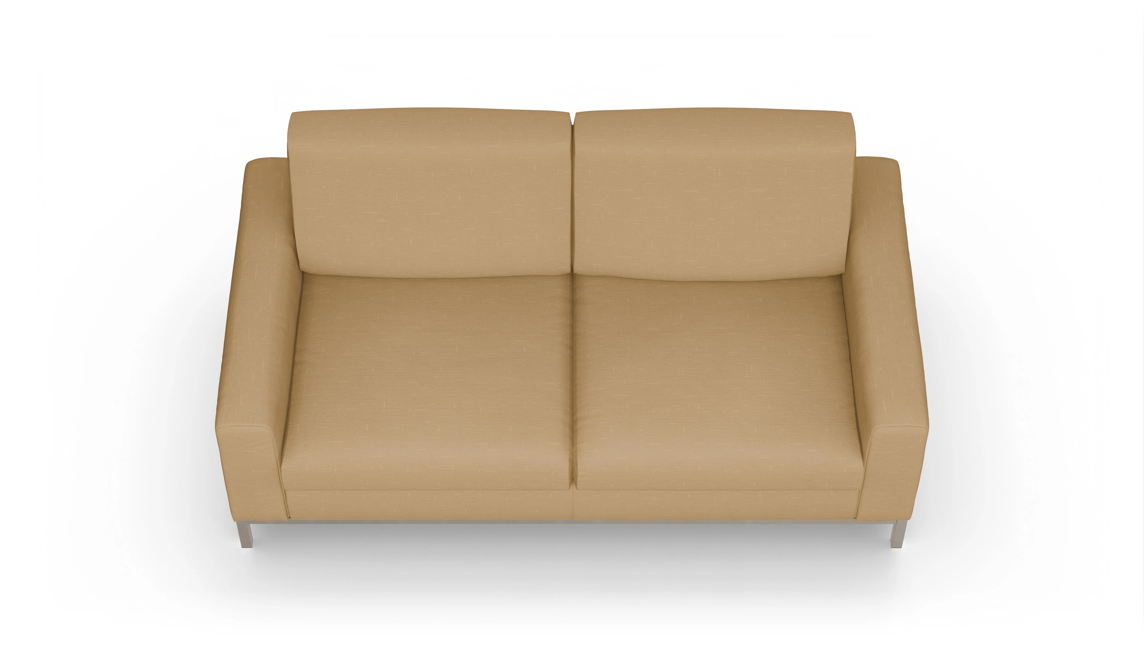 Designer-Schlafsofa Paglia Ansicht des Produktes Paglia 2,5-Sitzer in Stoff gelb