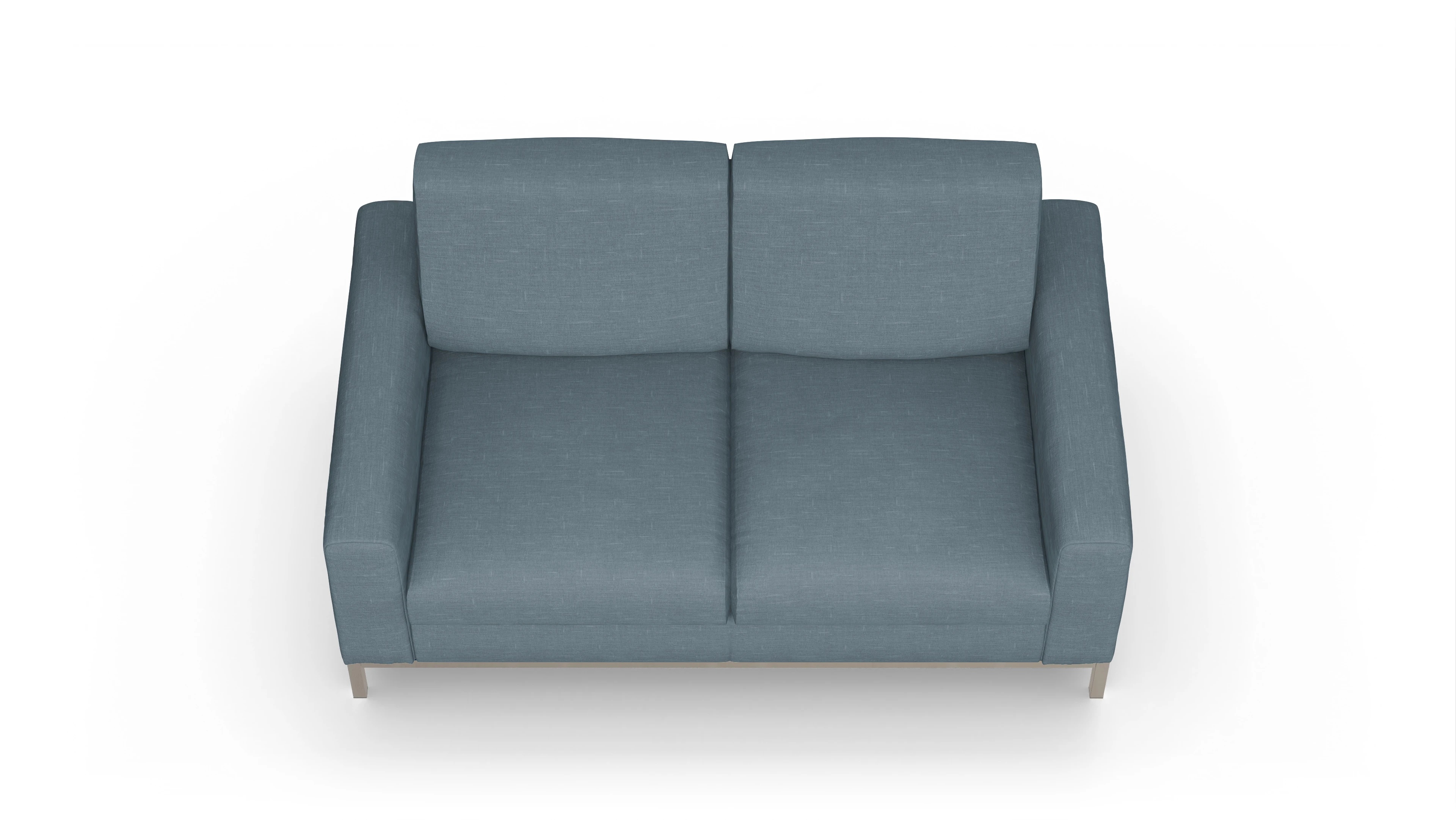 Designer-Schlafsofa Paglia Ansicht des Produktes Paglia 2-Sitzer in Stoff blau