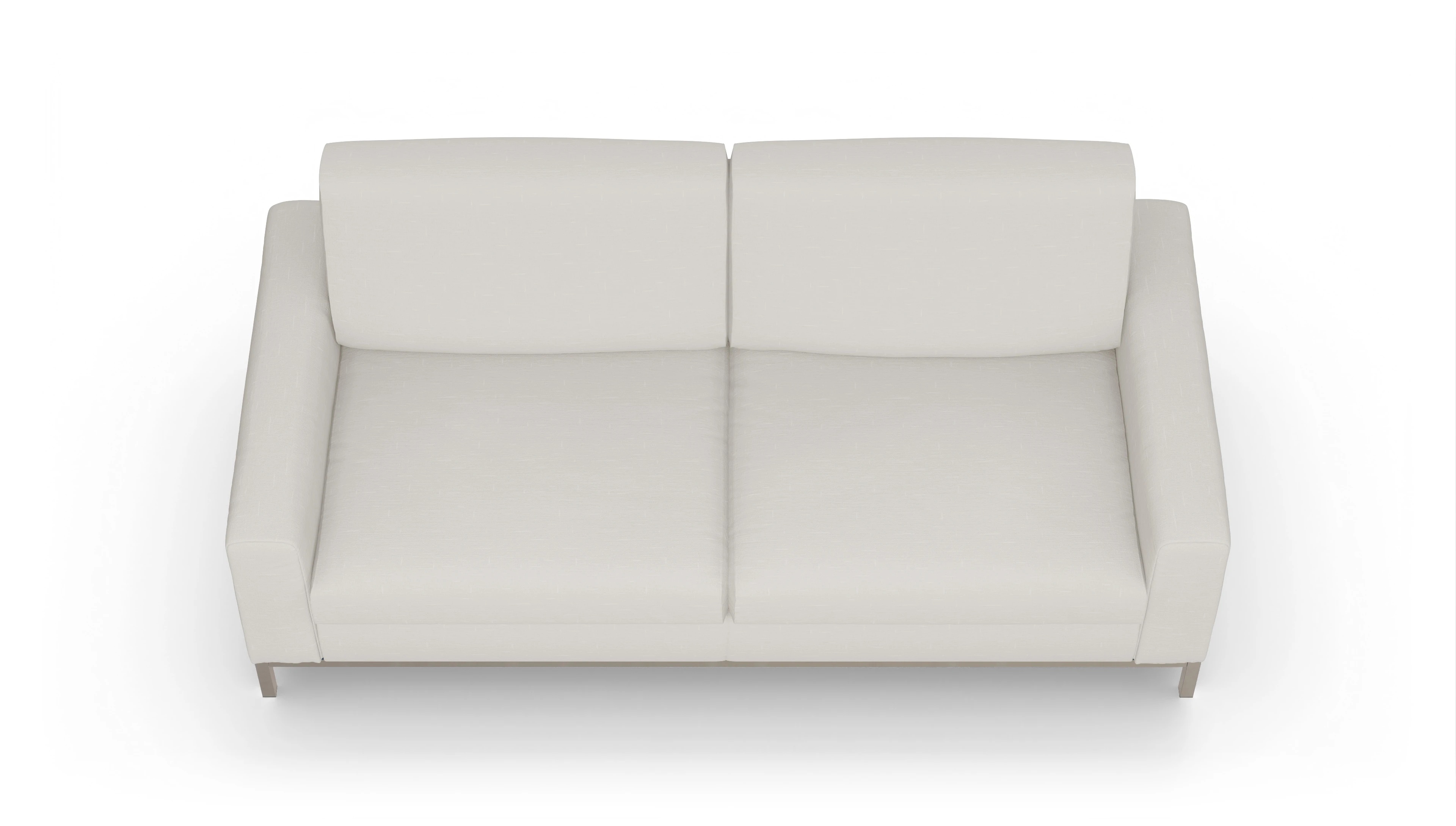 Designer-Schlafsofa Paglia Ansicht des Produktes Paglia 3-Sitzer in Stoff weiß