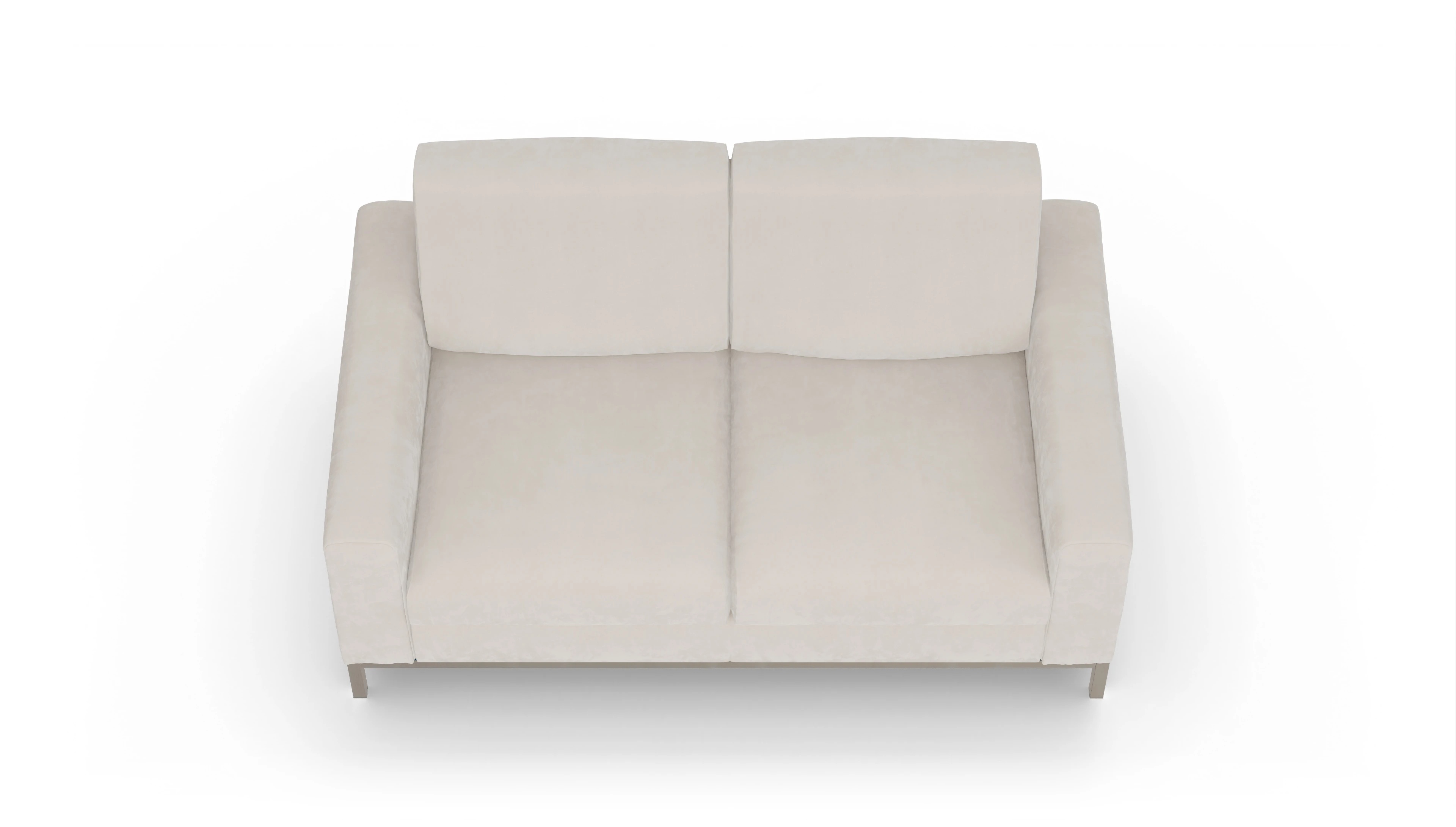 Designer-Schlafsofa Paglia Ansicht des Produktes Paglia 2-Sitzer in Samt weiß
