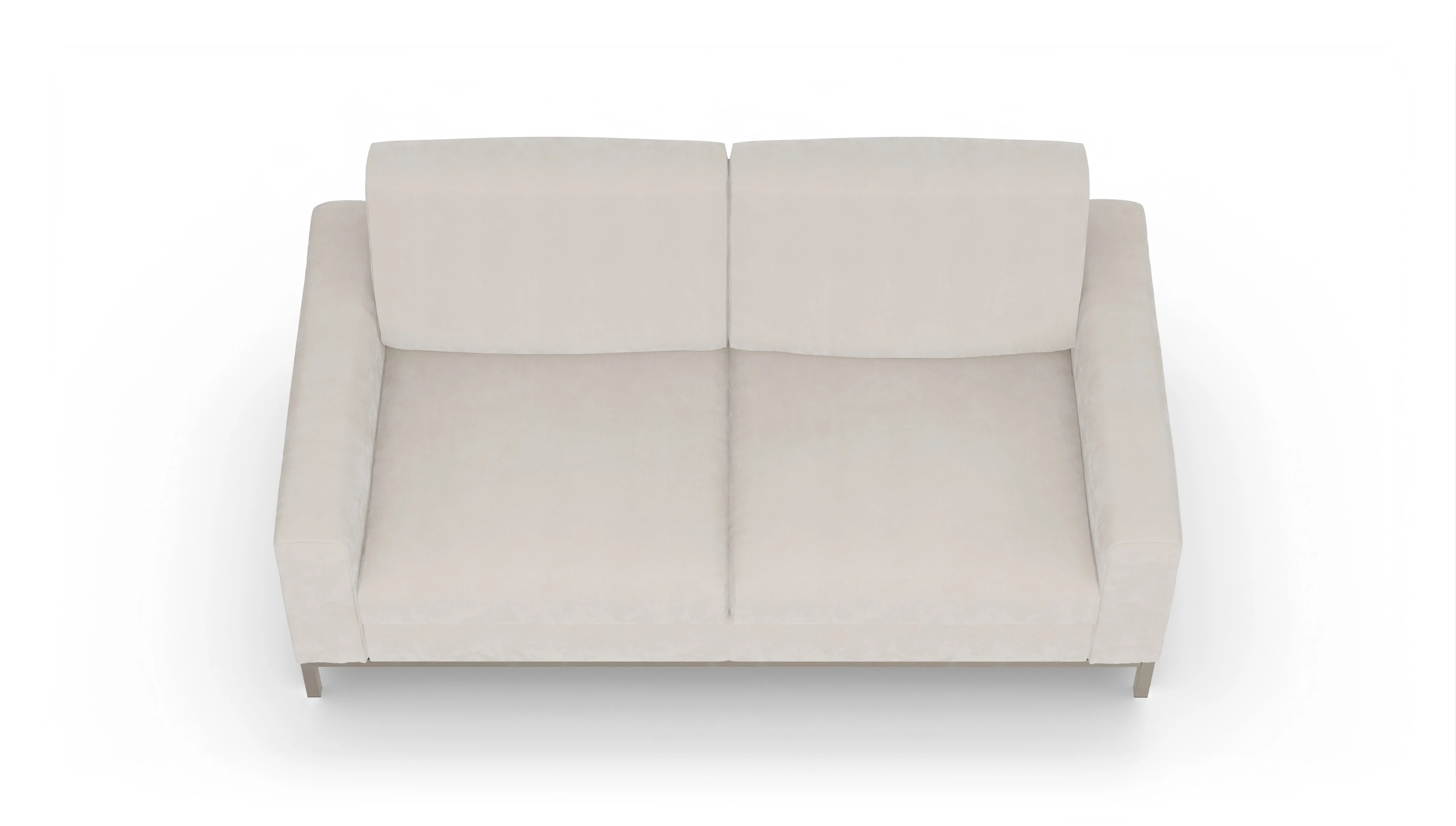 Designer-Schlafsofa Paglia Ansicht des Produktes Paglia 2,5-Sitzer in Samt weiß