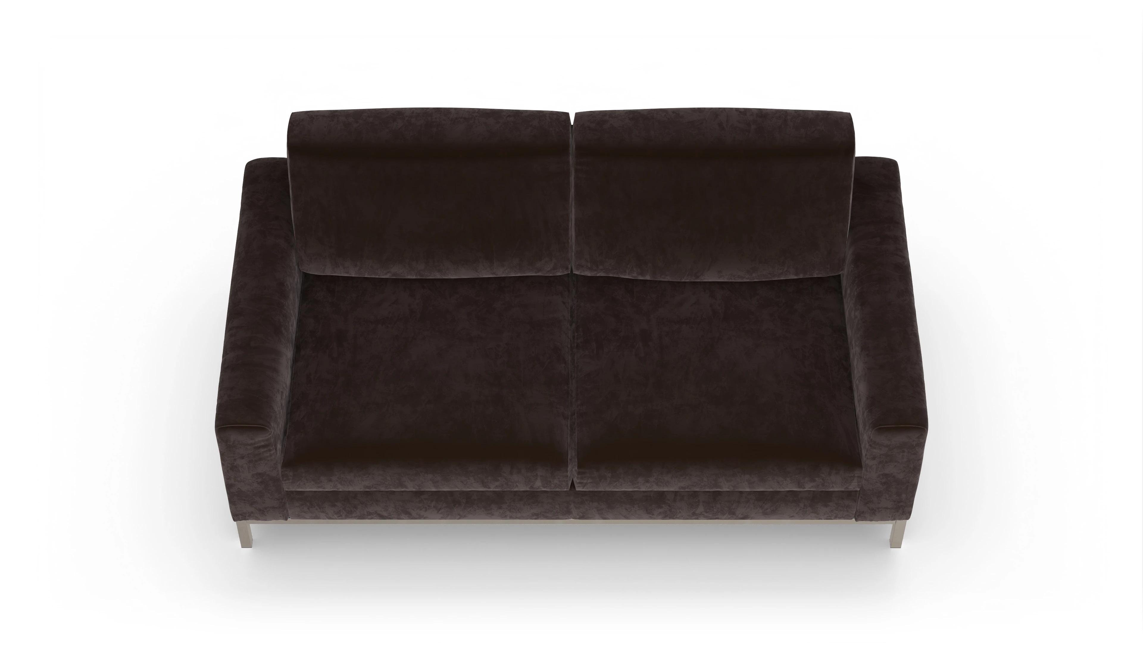 Designer-Schlafsofa Paglia Ansicht des Produktes Paglia 2,5-Sitzer in Samt braun