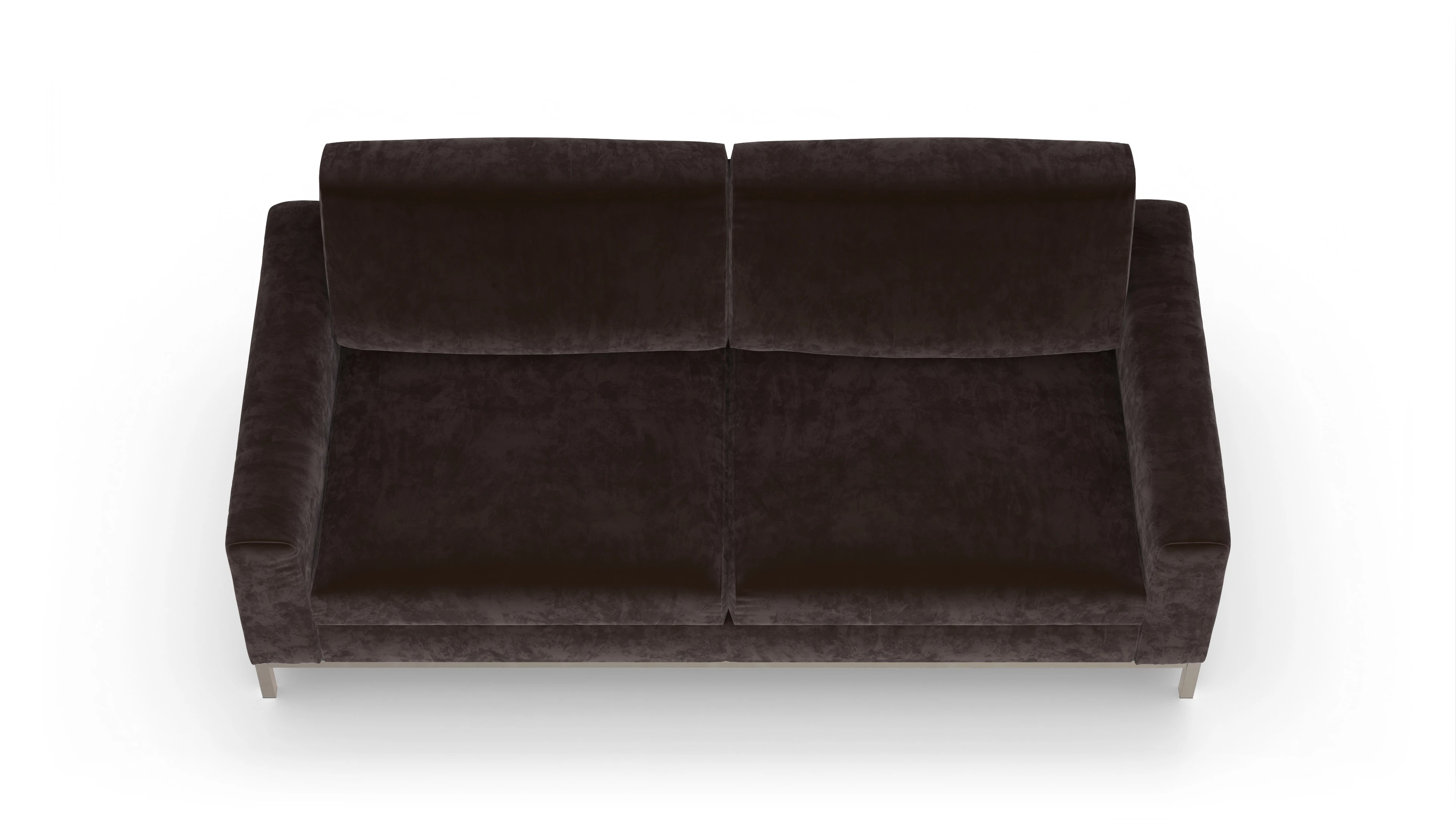 Designer-Schlafsofa Paglia Ansicht des Produktes Paglia 3-Sitzer in Samt braun