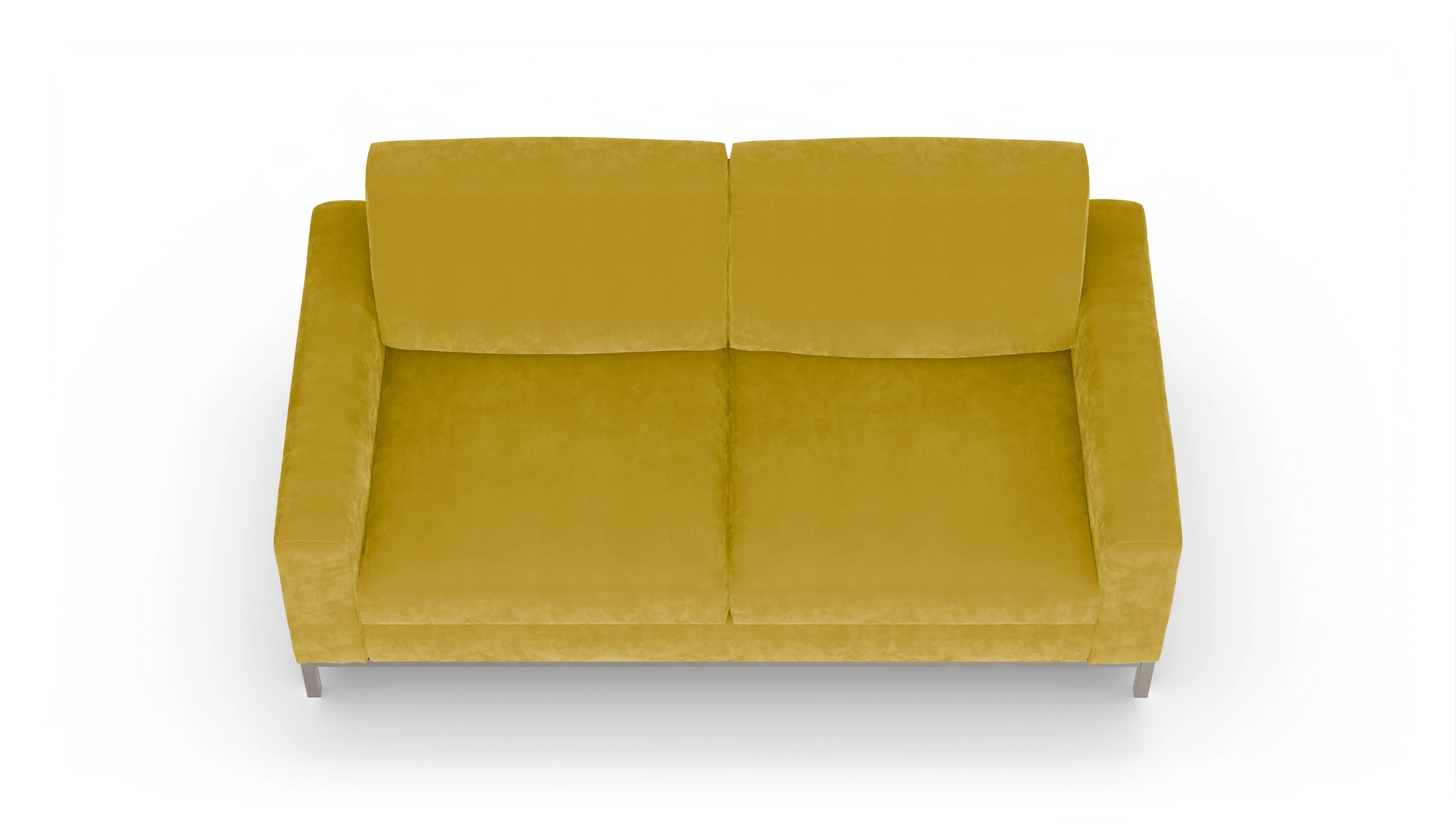 Designer-Schlafsofa Paglia Ansicht des Produktes Paglia 2,5-Sitzer in Samt gelb