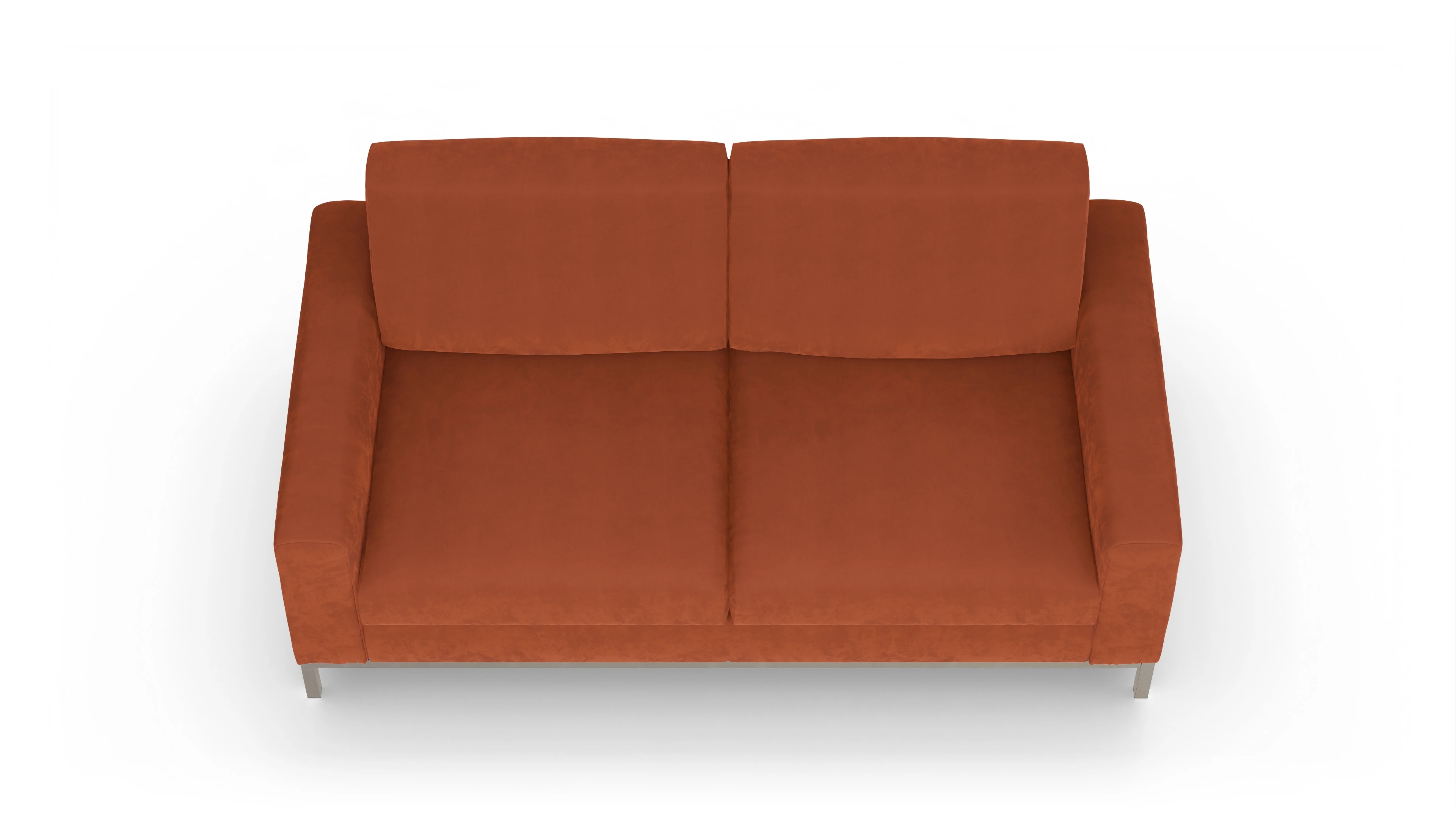 Ansicht des Produktes Paglia 2,5-Sitzer in Samt orange