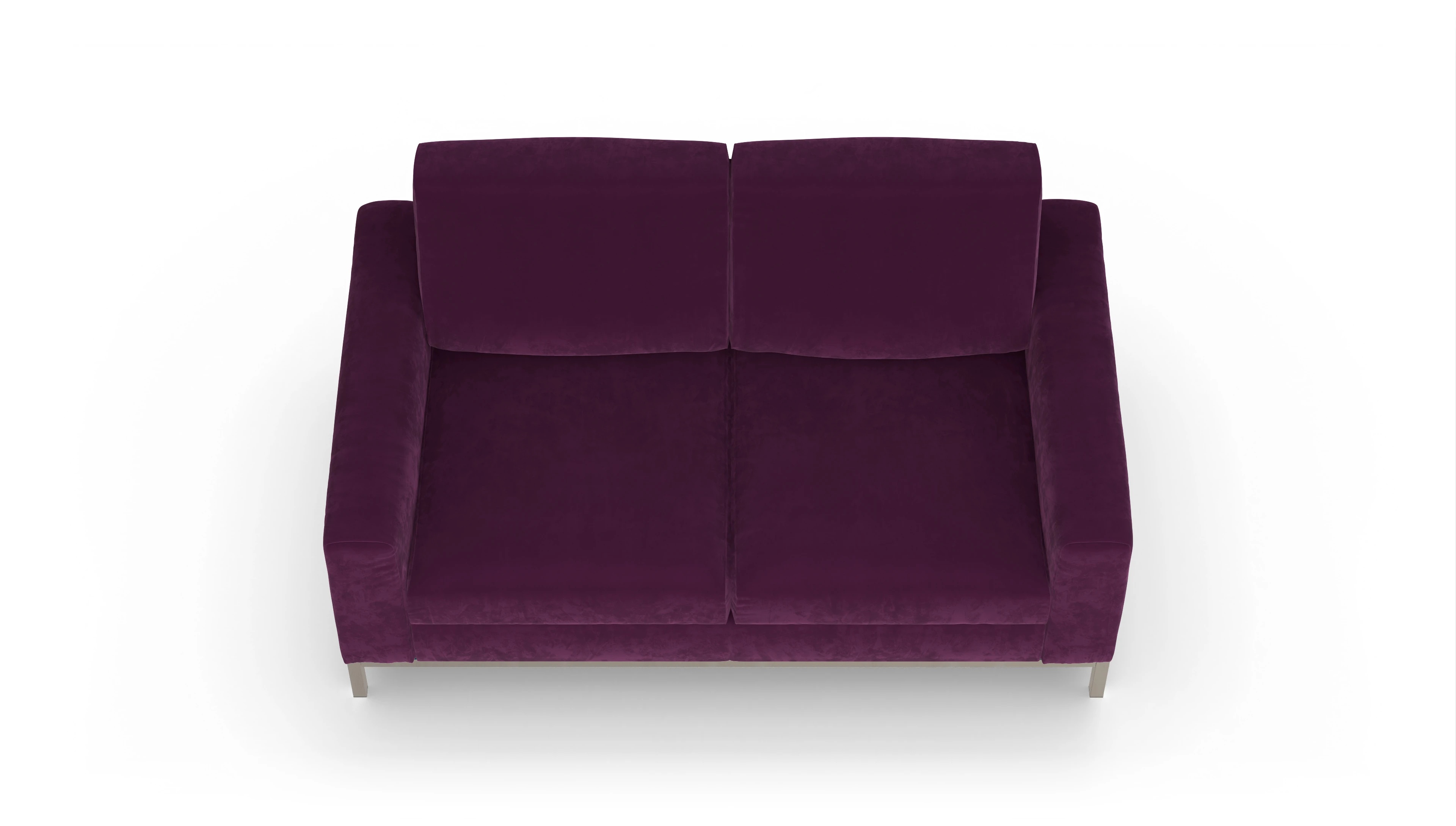 Designer-Schlafsofa Paglia Ansicht des Produktes Paglia 2-Sitzer in Samt rot