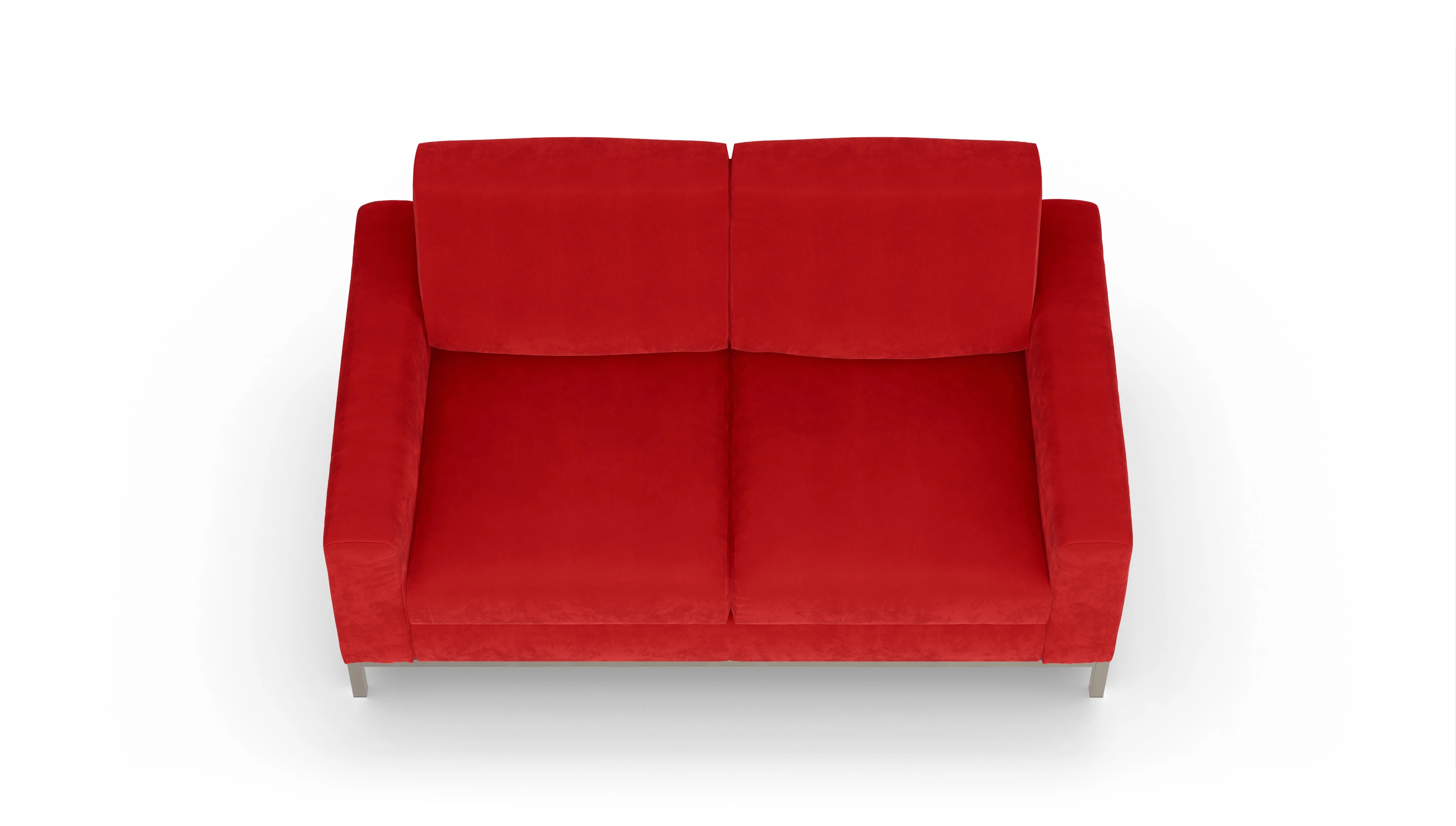 Designer-Schlafsofa Paglia Ansicht des Produktes Paglia 2-Sitzer in Samt rot