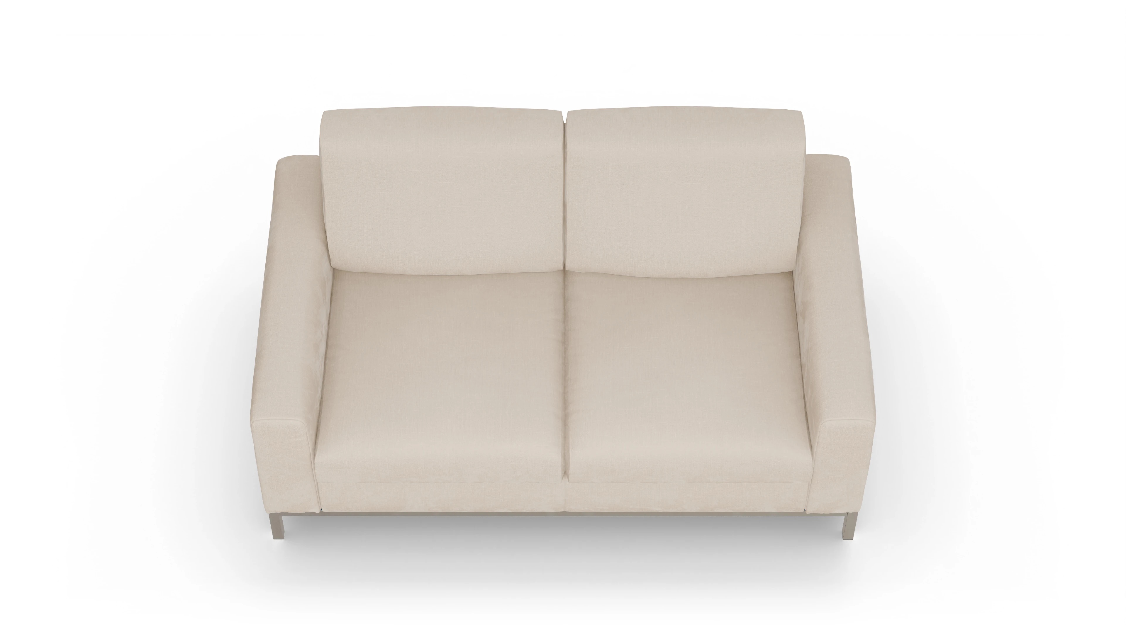 Designer-Schlafsofa Paglia Ansicht des Produktes Paglia 2-Sitzer in Stoff weiß