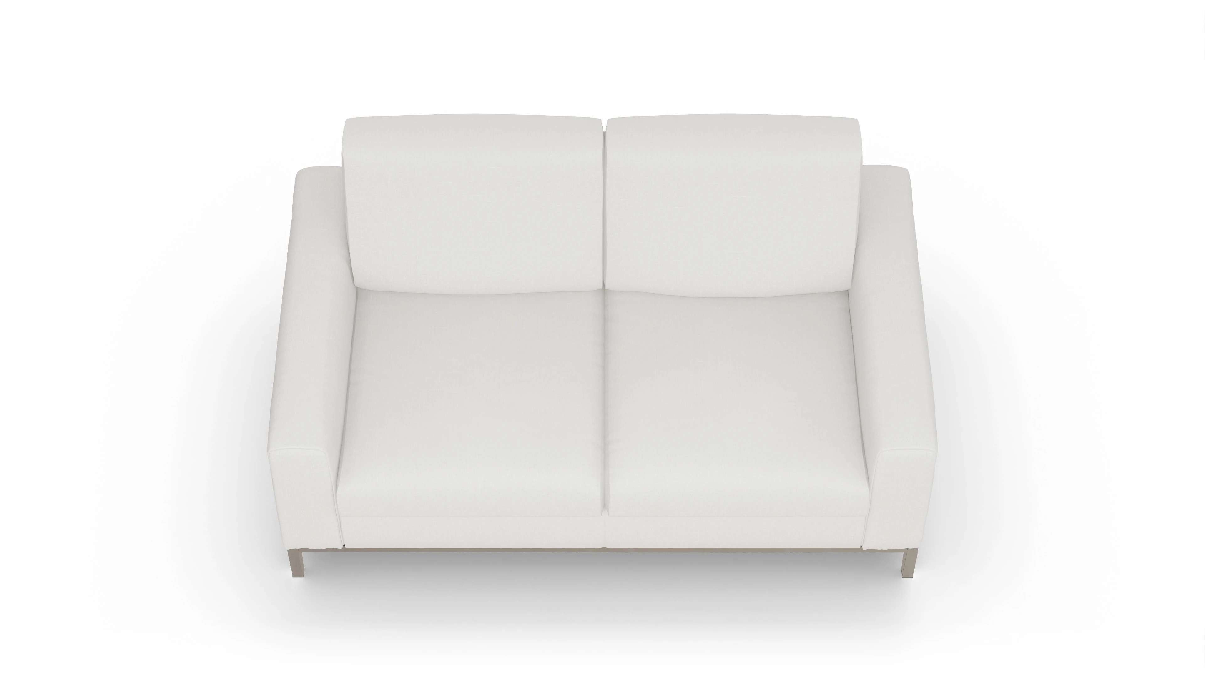 Designer-Schlafsofa Paglia Ansicht des Produktes Paglia 2-Sitzer in Stoff weiß