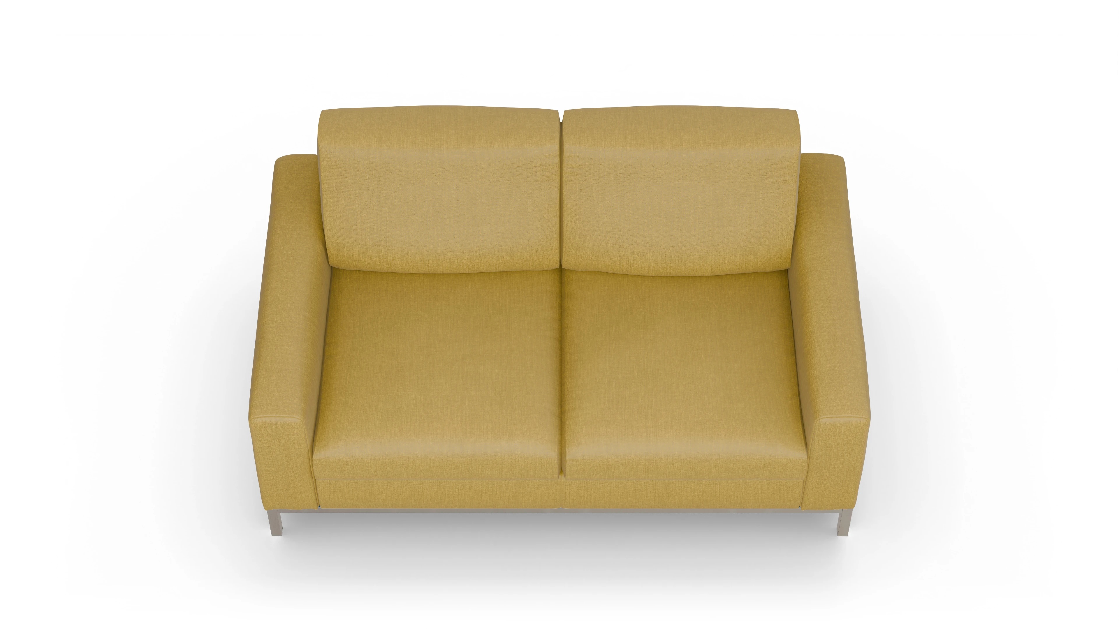 Designer-Schlafsofa Paglia Ansicht des Produktes Paglia 2-Sitzer in Stoff gelb