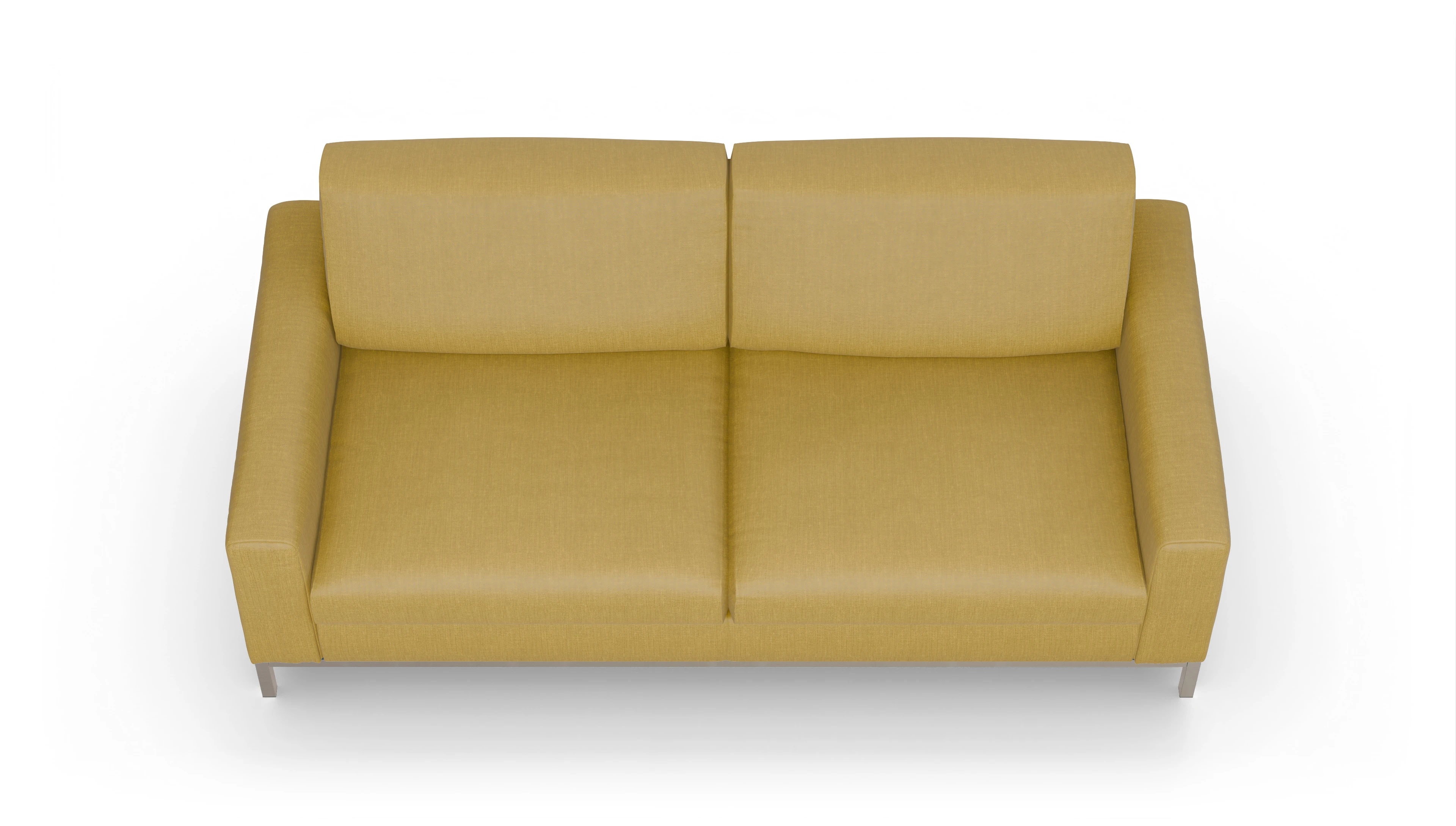 Designer-Schlafsofa Paglia Ansicht des Produktes Paglia 3-Sitzer in Stoff gelb