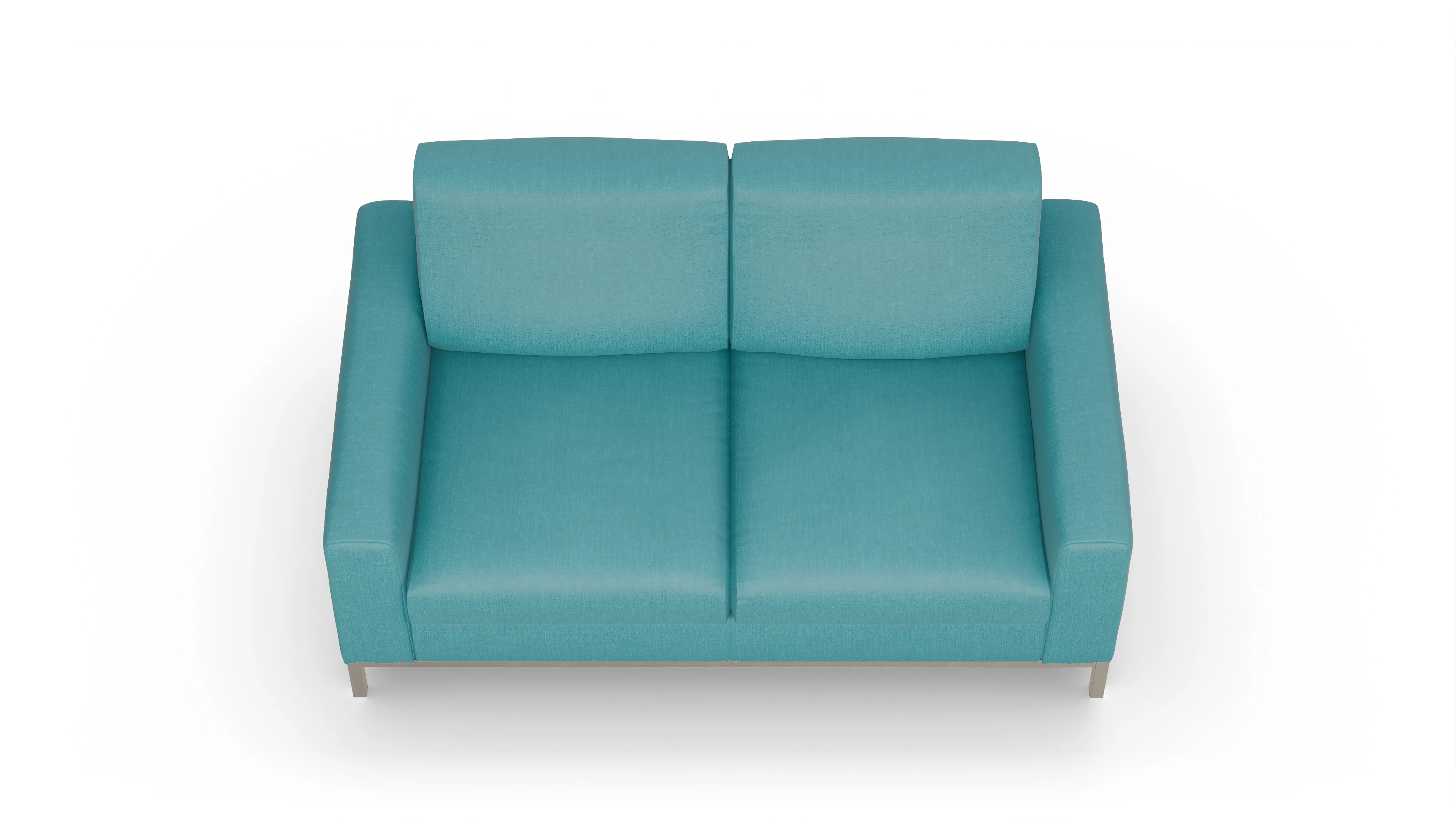 Designer-Schlafsofa Paglia Ansicht des Produktes Paglia 2-Sitzer in Stoff blau