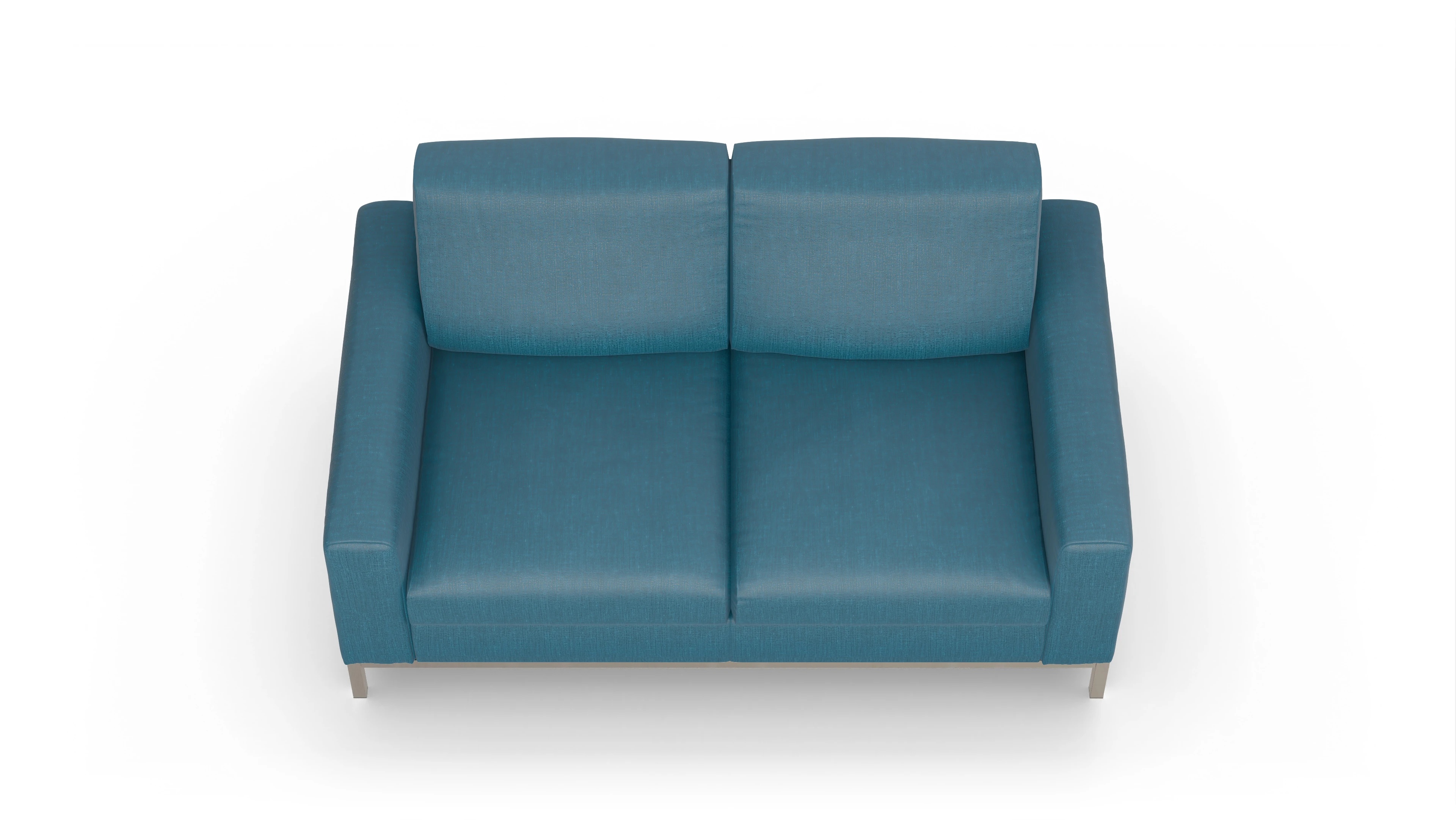 Designer-Schlafsofa Paglia Ansicht des Produktes Paglia 2-Sitzer in Stoff blau
