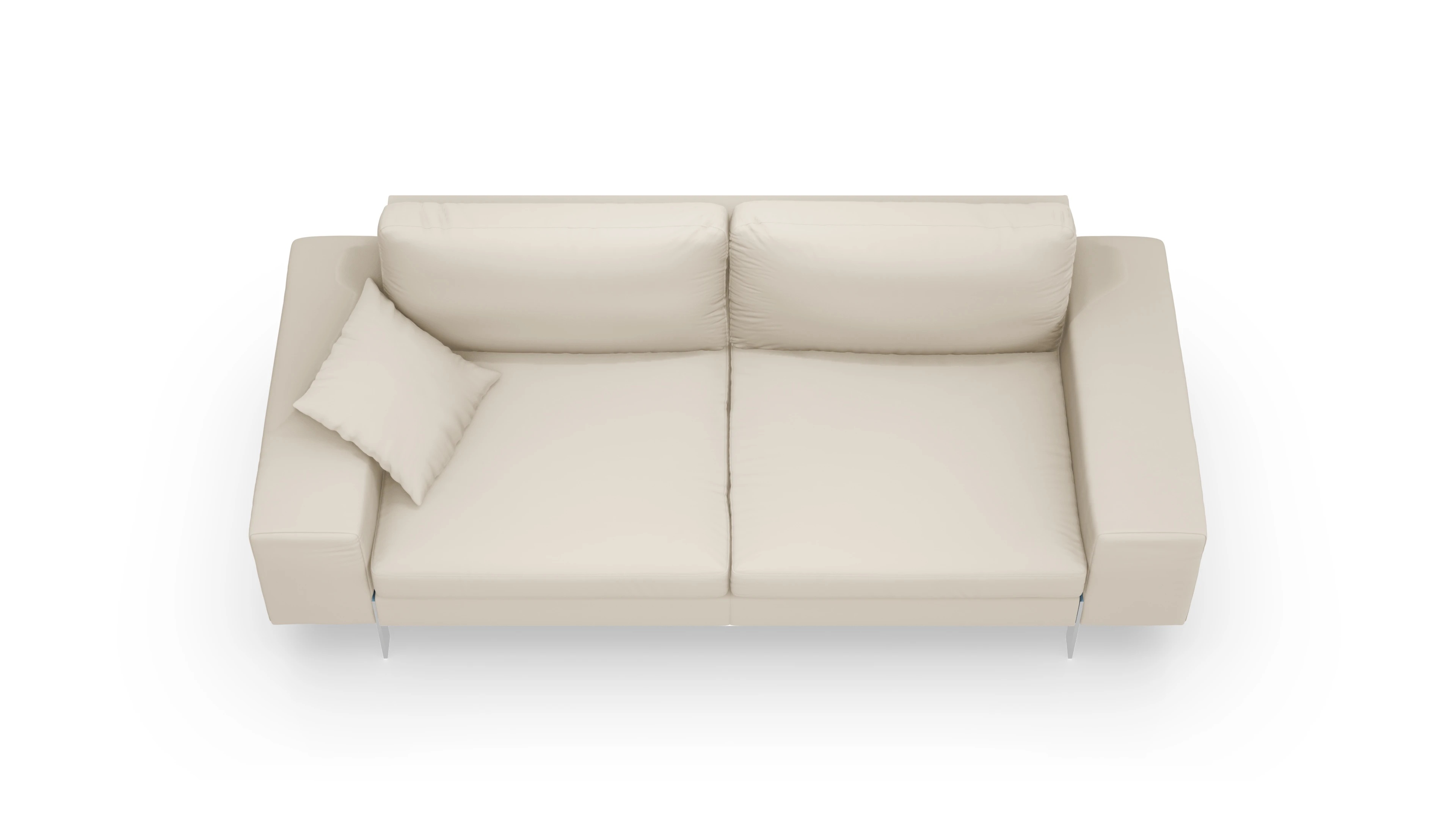 Catoira Ledersofa Ansicht des Produktes Catoira 3-Sitzer in Leder weiß
