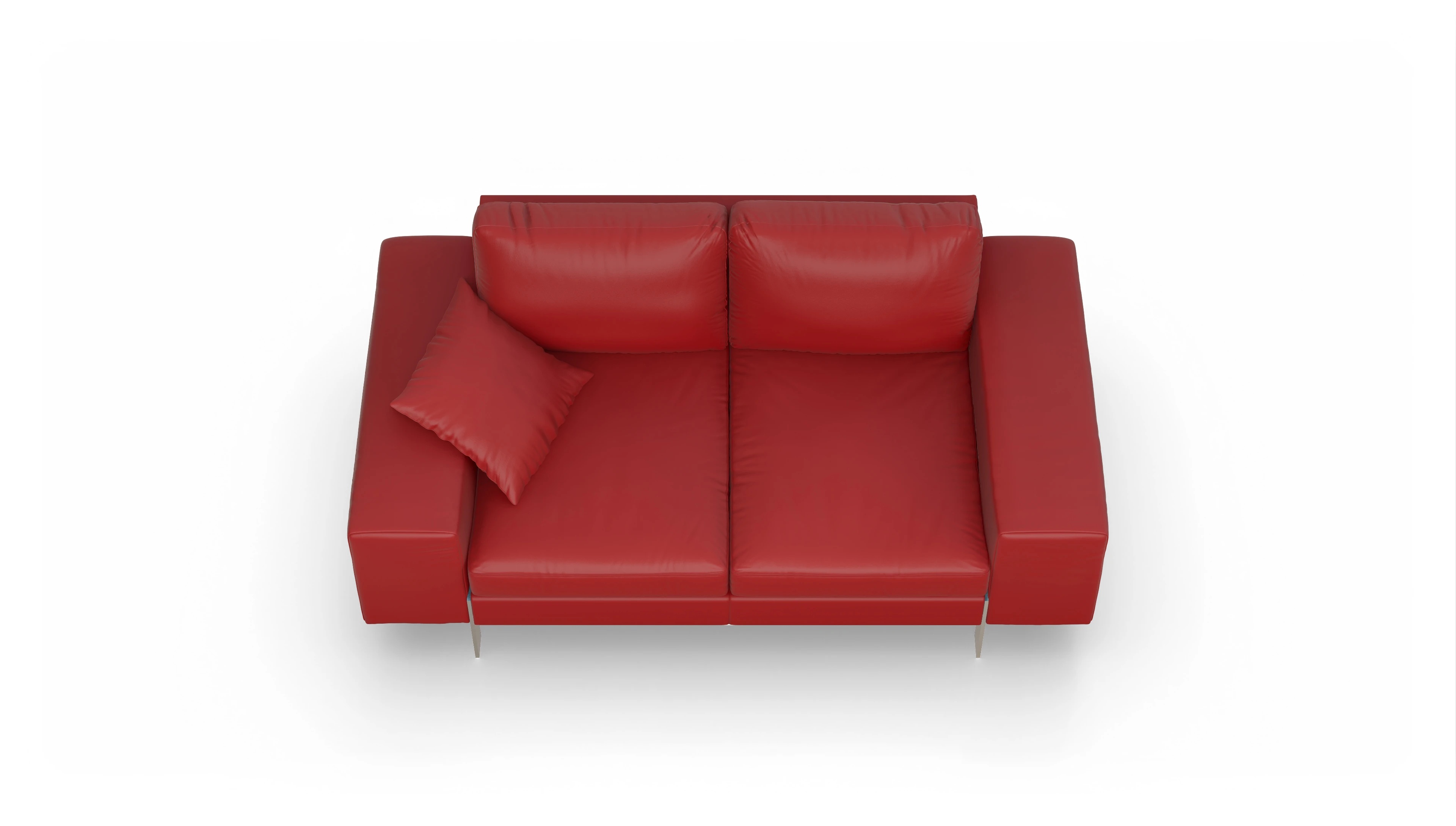 Ansicht des Produktes Catoira 2-Sitzer in Leder rot