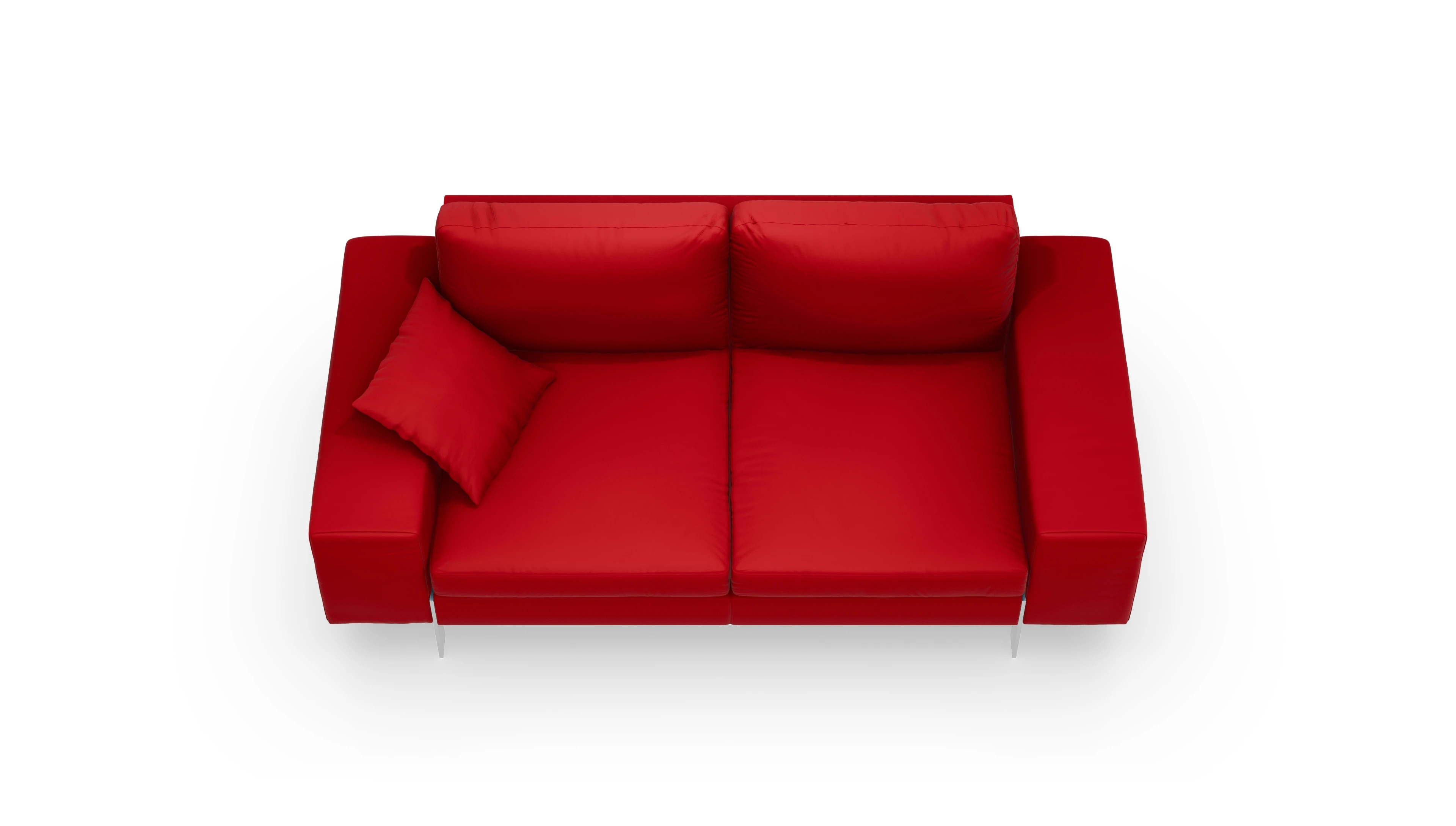 Catoira Ledersofa Ansicht des Produktes Catoira 2,5-Sitzer in Leder rot