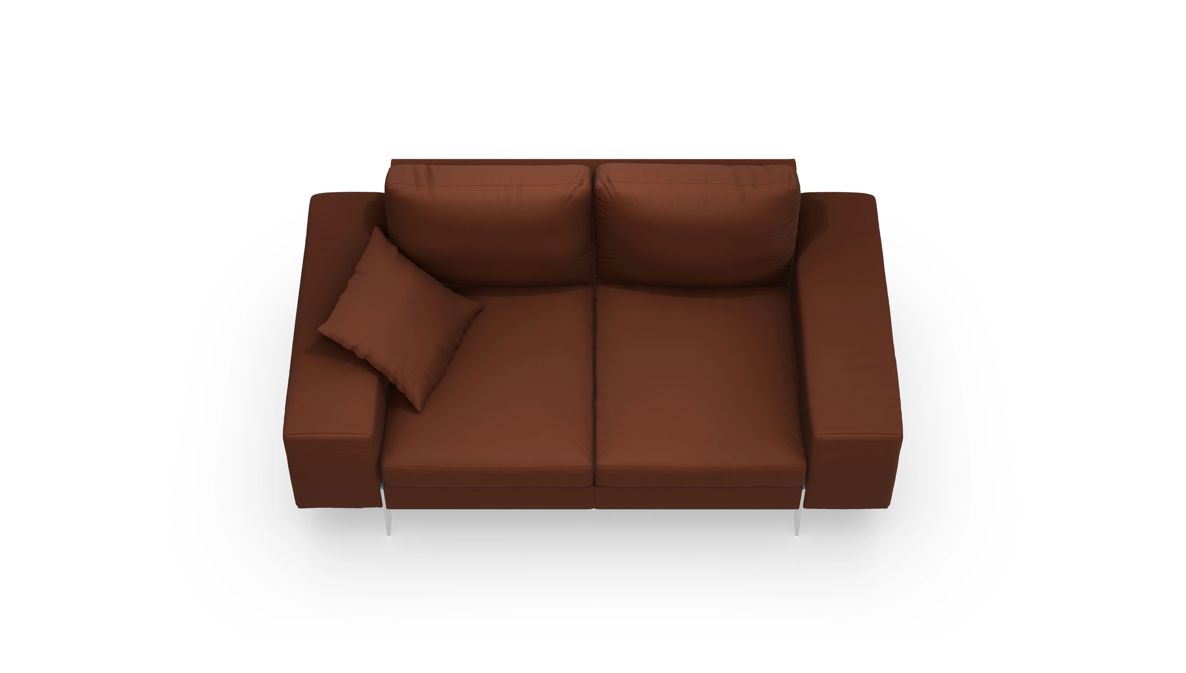 Catoira Ledersofa Ansicht des Produktes Catoira 2-Sitzer in Leder braun