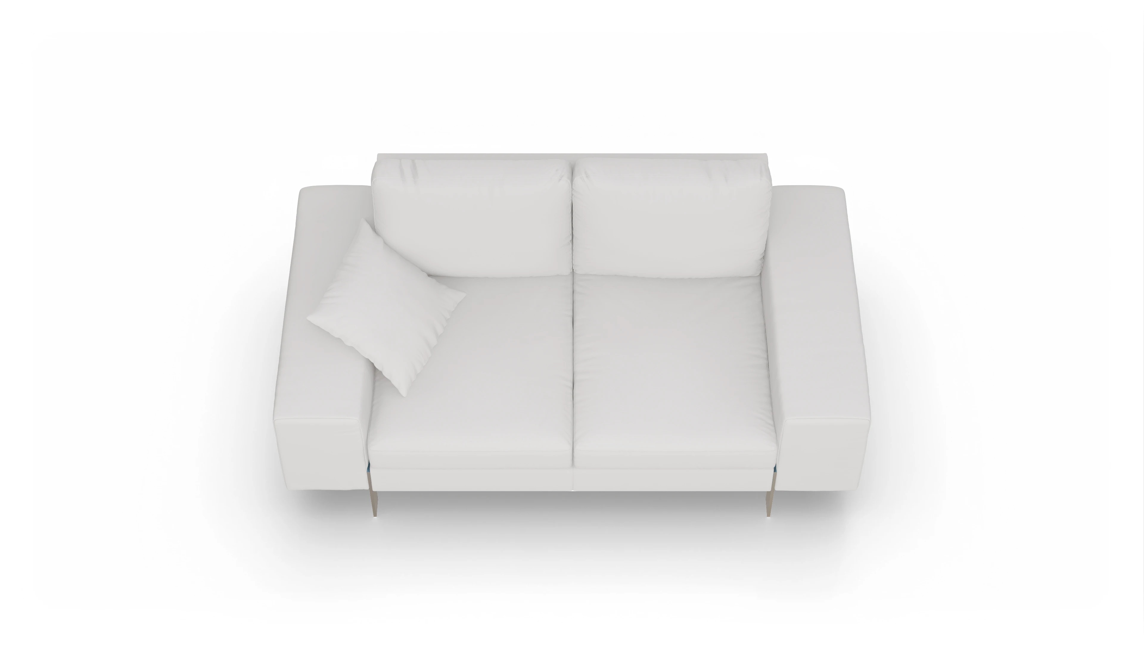 Ansicht des Produktes Catoira 2-Sitzer in Leder weiß