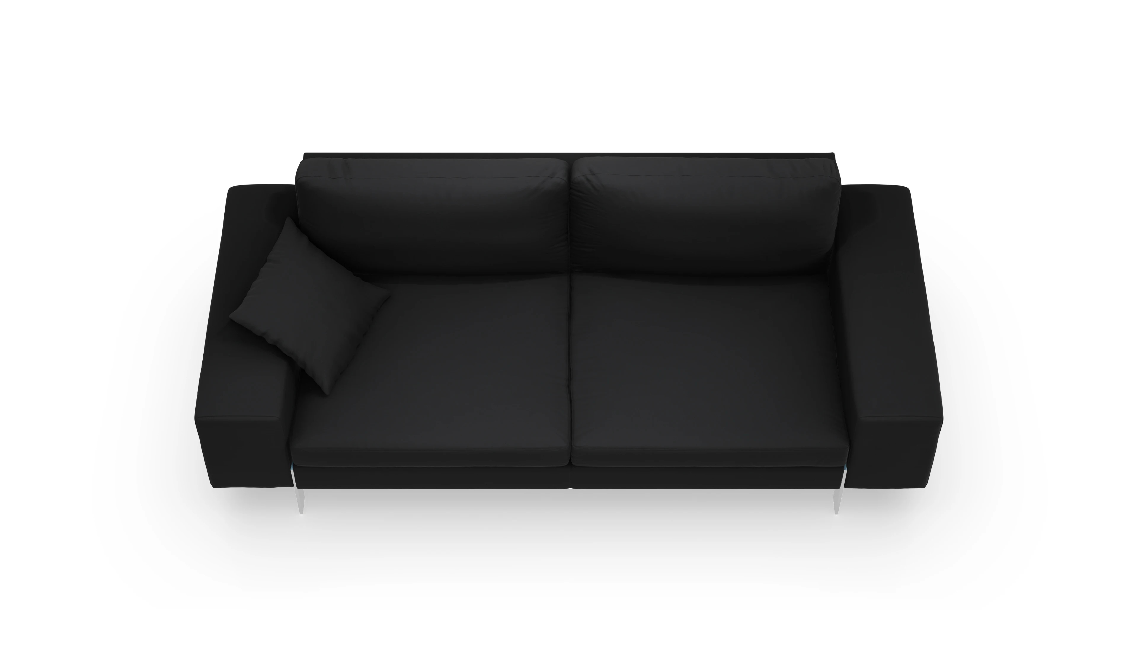 Catoira Ledersofa Ansicht des Produktes Catoira 3-Sitzer in Leder schwarz
