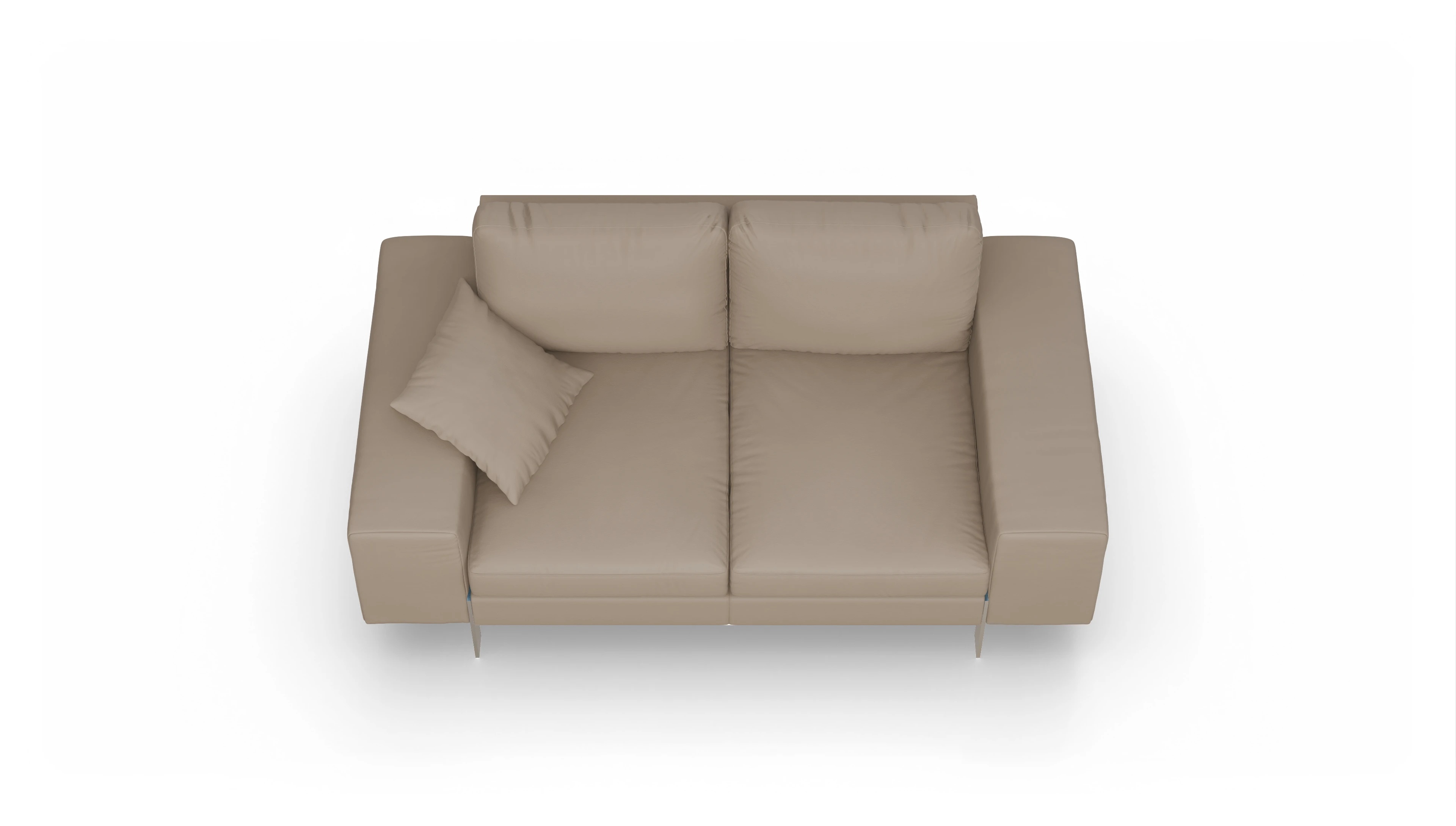 Catoira Ledersofa Ansicht des Produktes Catoira 2-Sitzer in Leder beige