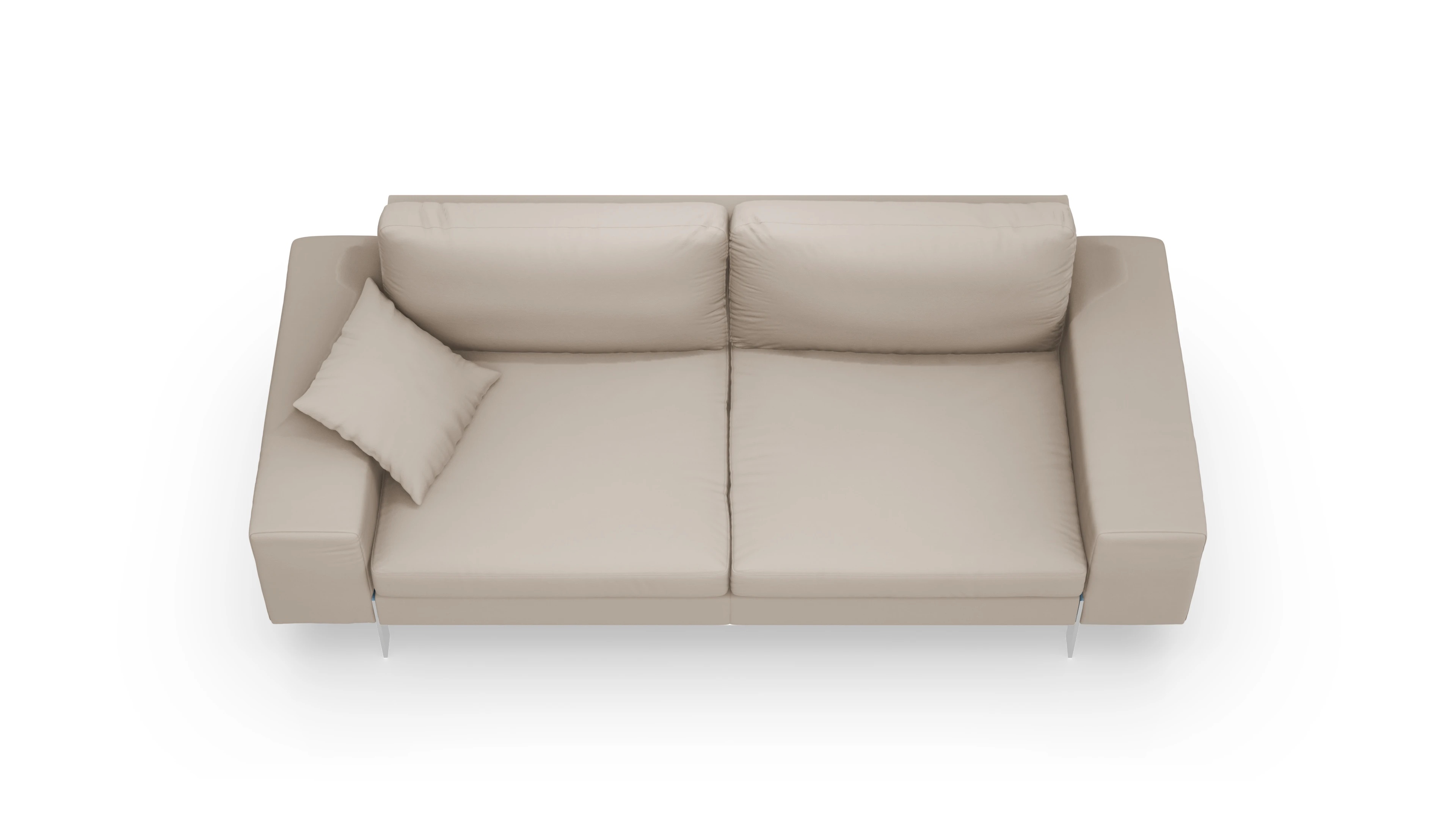 Catoira Ledersofa Ansicht des Produktes Catoira 3-Sitzer in Leder beige