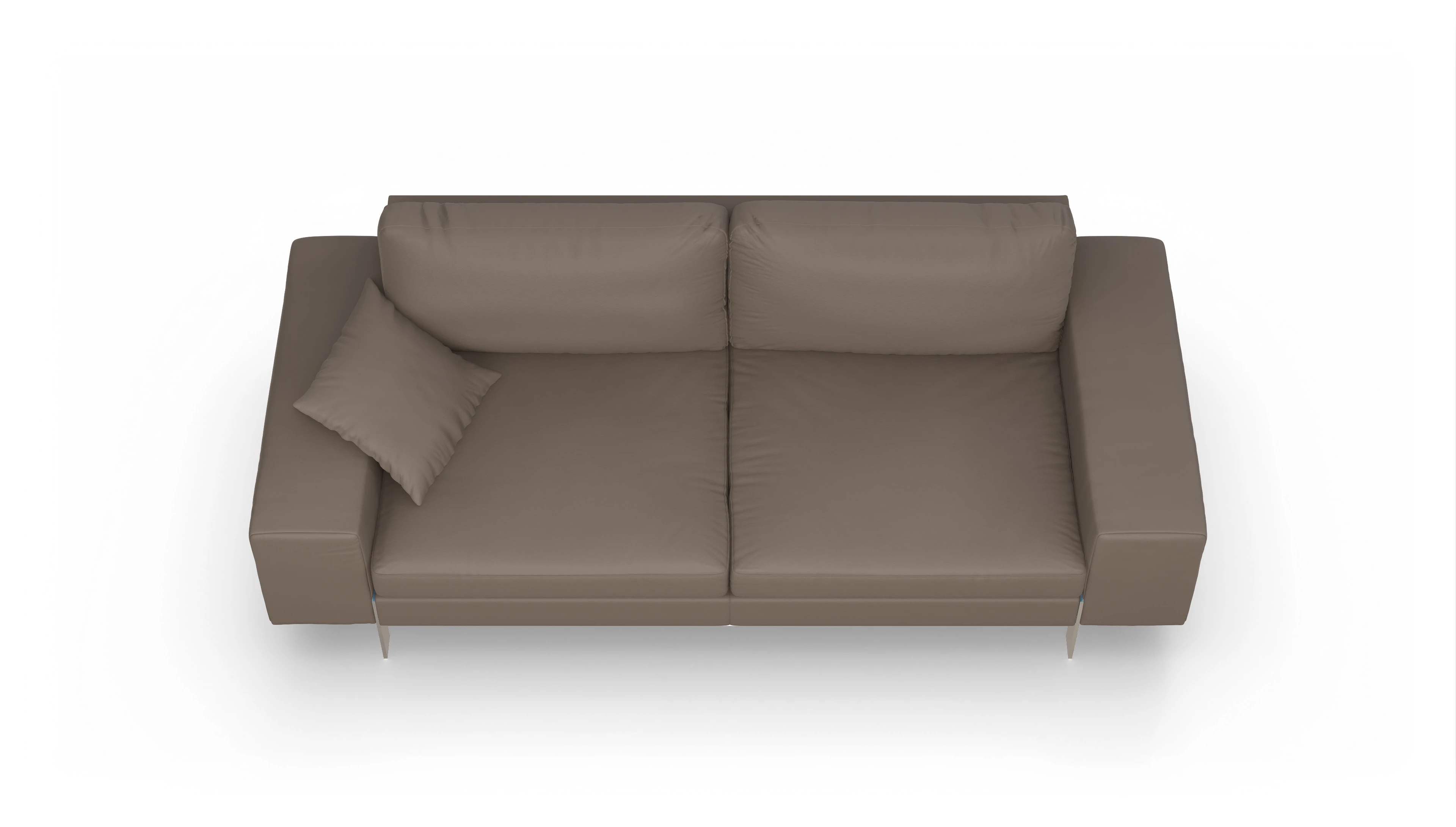 Catoira Ledersofa Ansicht des Produktes Catoira 3-Sitzer in Leder beige