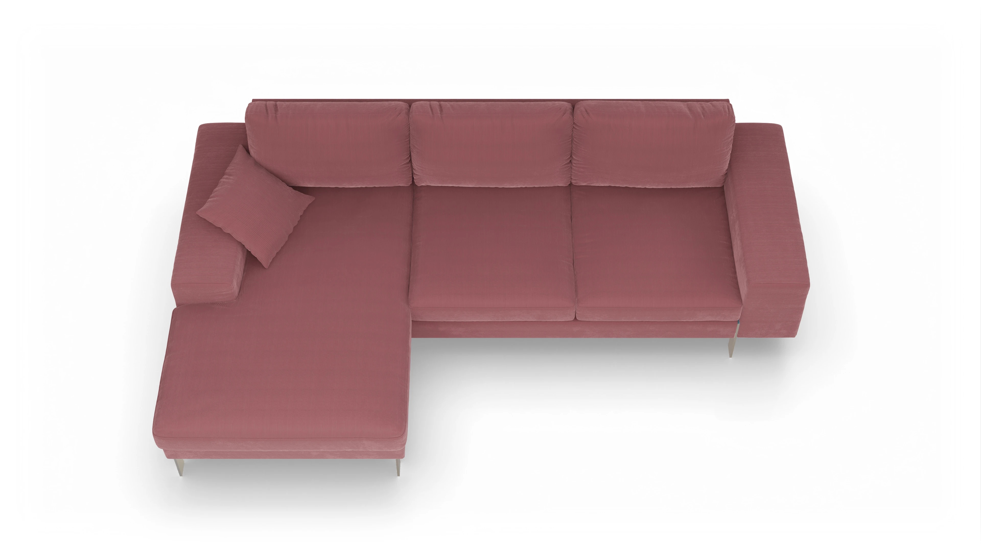 Ansicht des Produktes Catoira Sofa mit Rec links in Cord rot