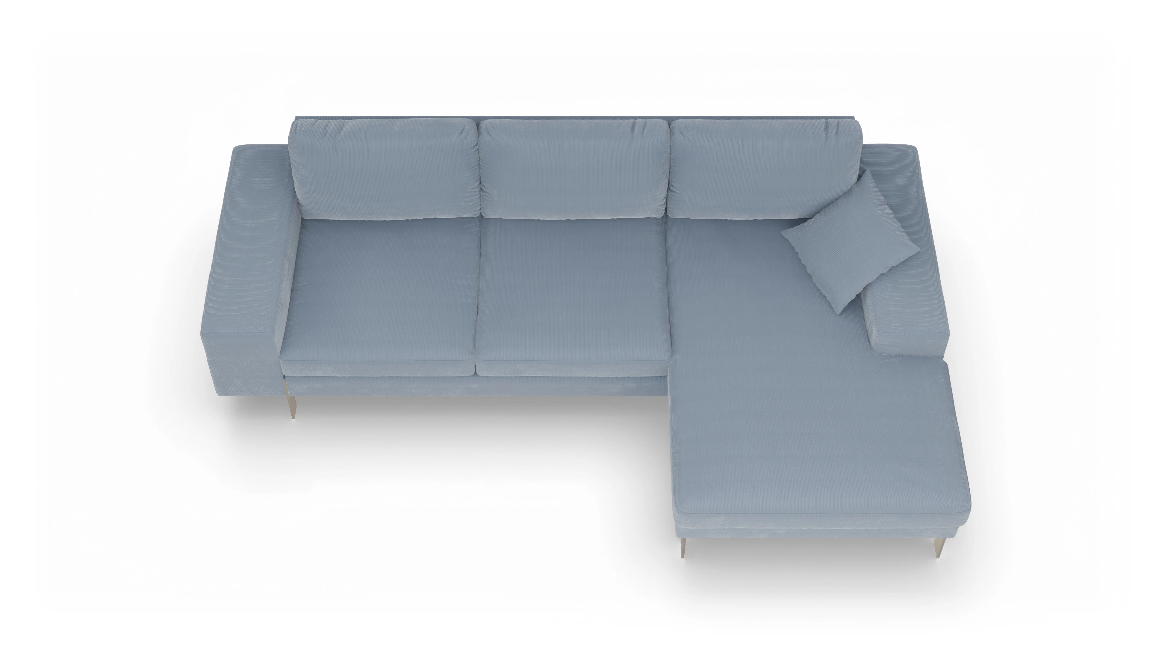 Ansicht des Produktes Catoira Sofa mit Rec rechts in Cord blau