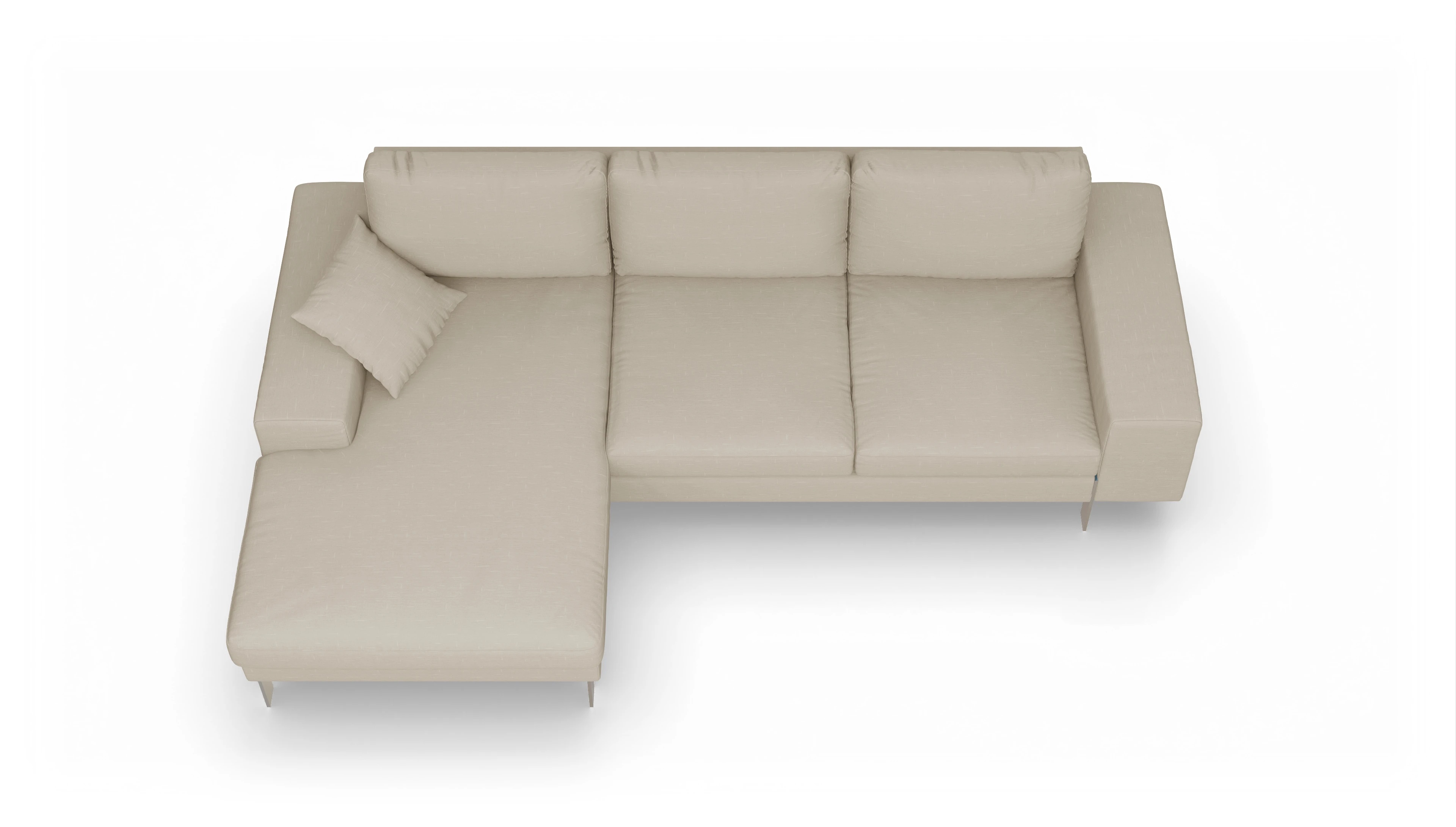 Ansicht des Produktes Catoira Sofa mit Rec links in Stoff beige