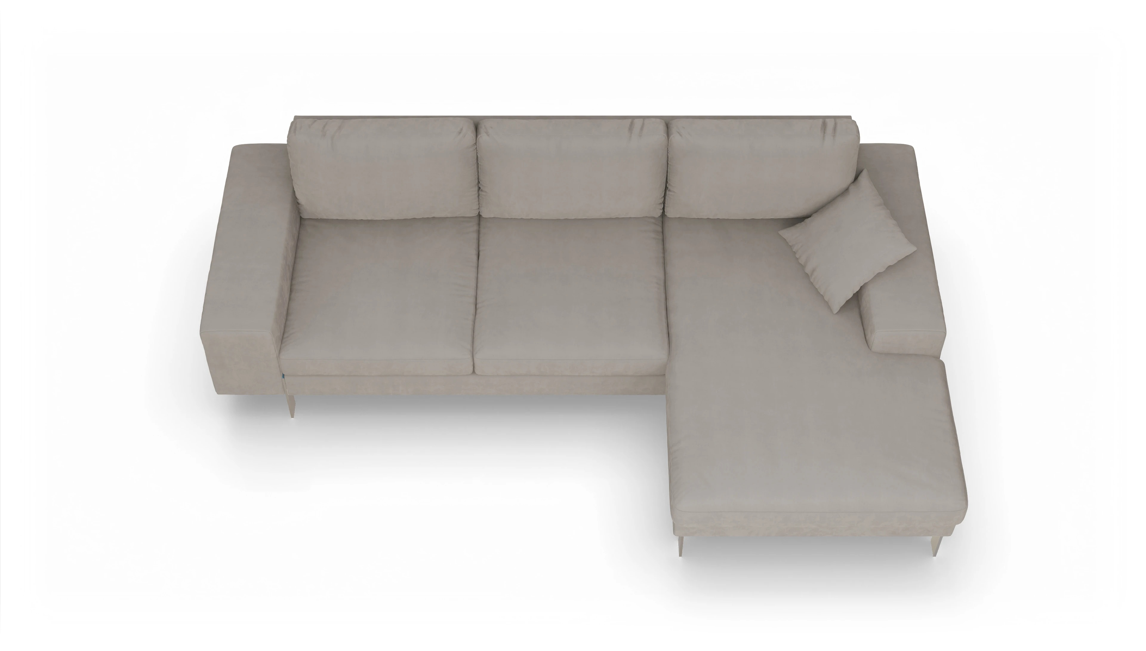 Ansicht des Produktes Catoira Sofa mit Rec rechts in Samt braun