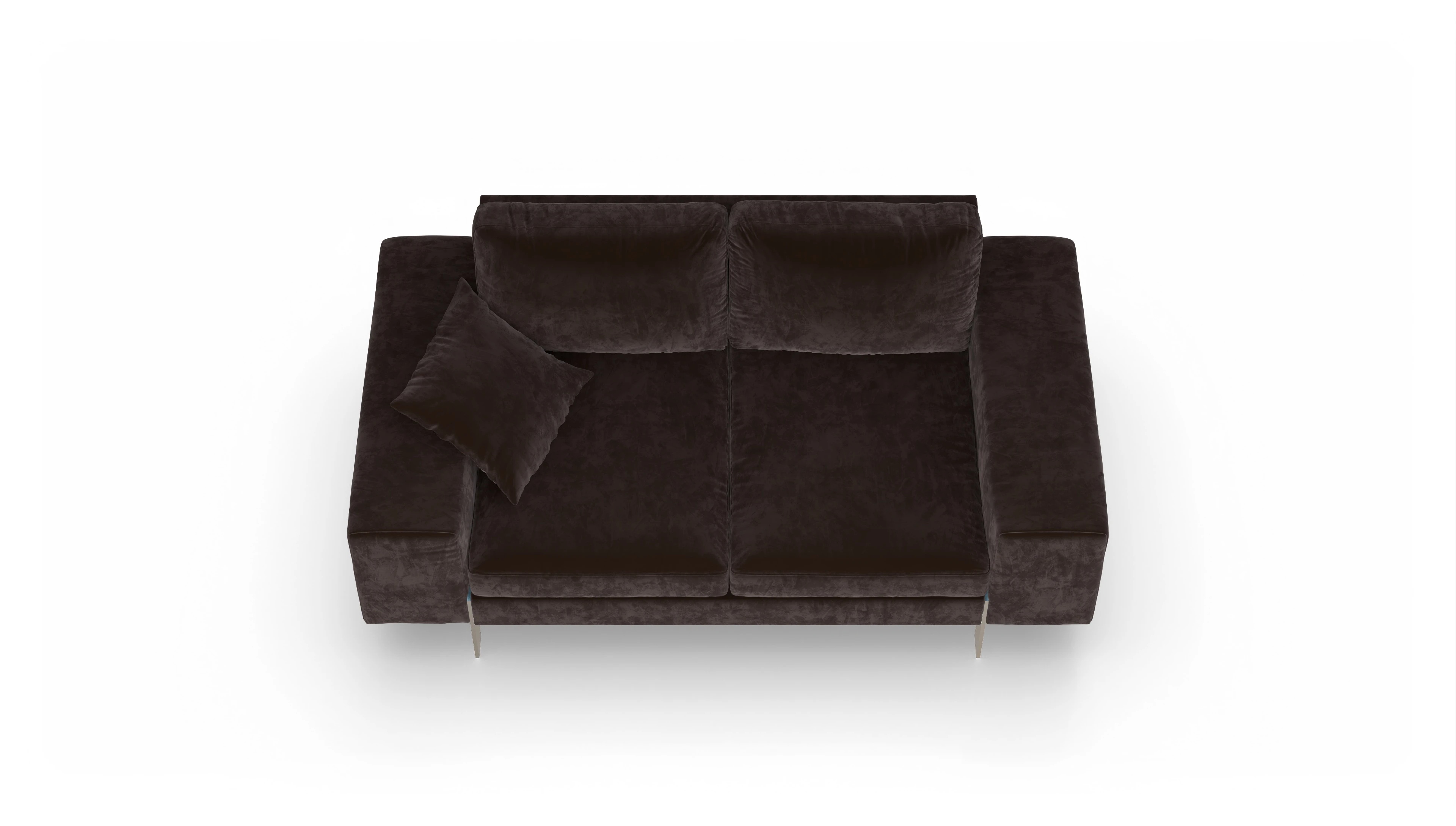 Ansicht des Produktes Catoira 2-Sitzer in Samt braun