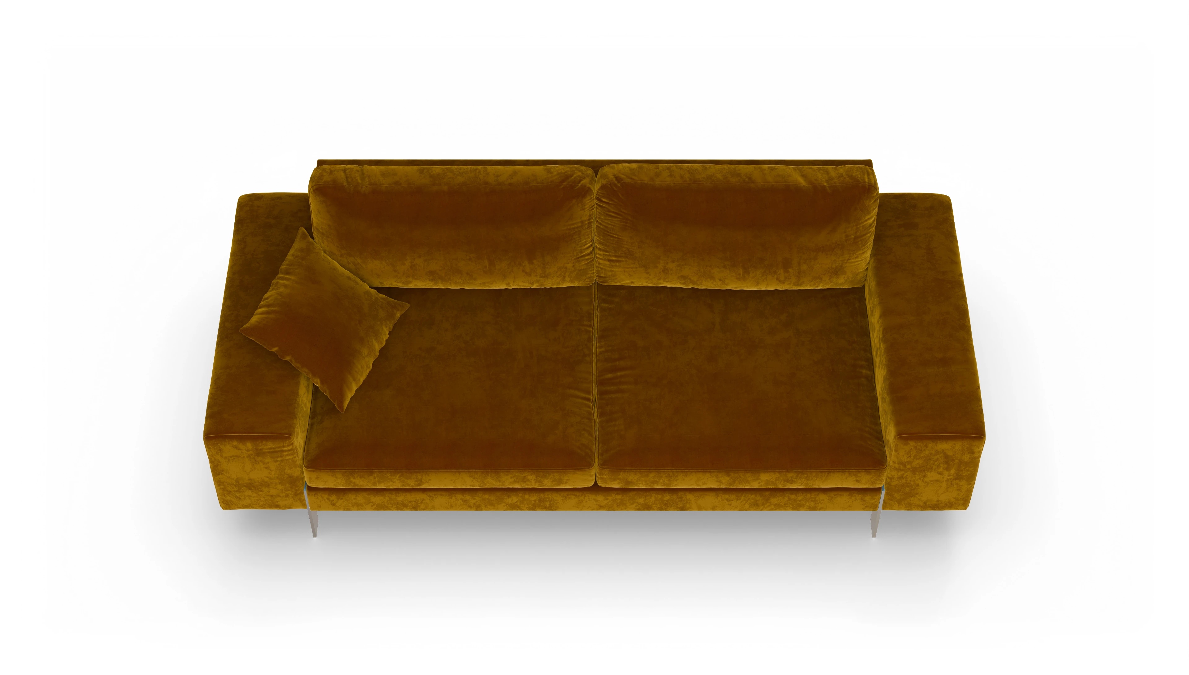 Ansicht des Produktes Catoira 3-Sitzer in Samt gelb