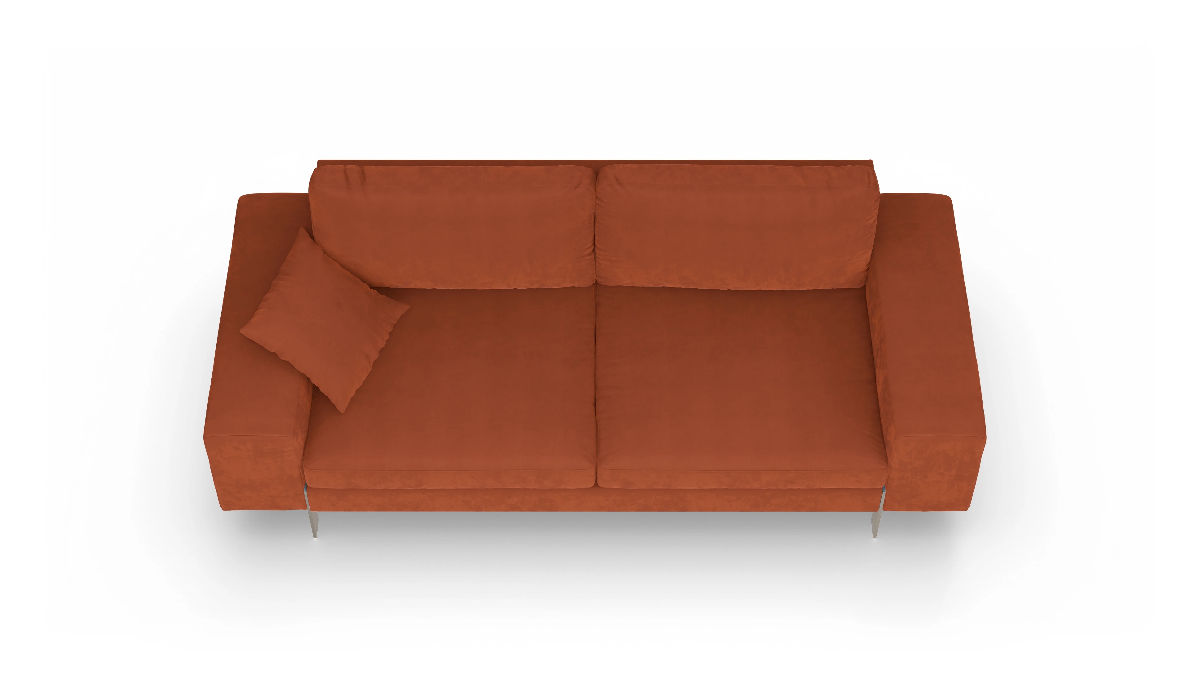 Ansicht des Produktes Catoira 3-Sitzer in Samt orange