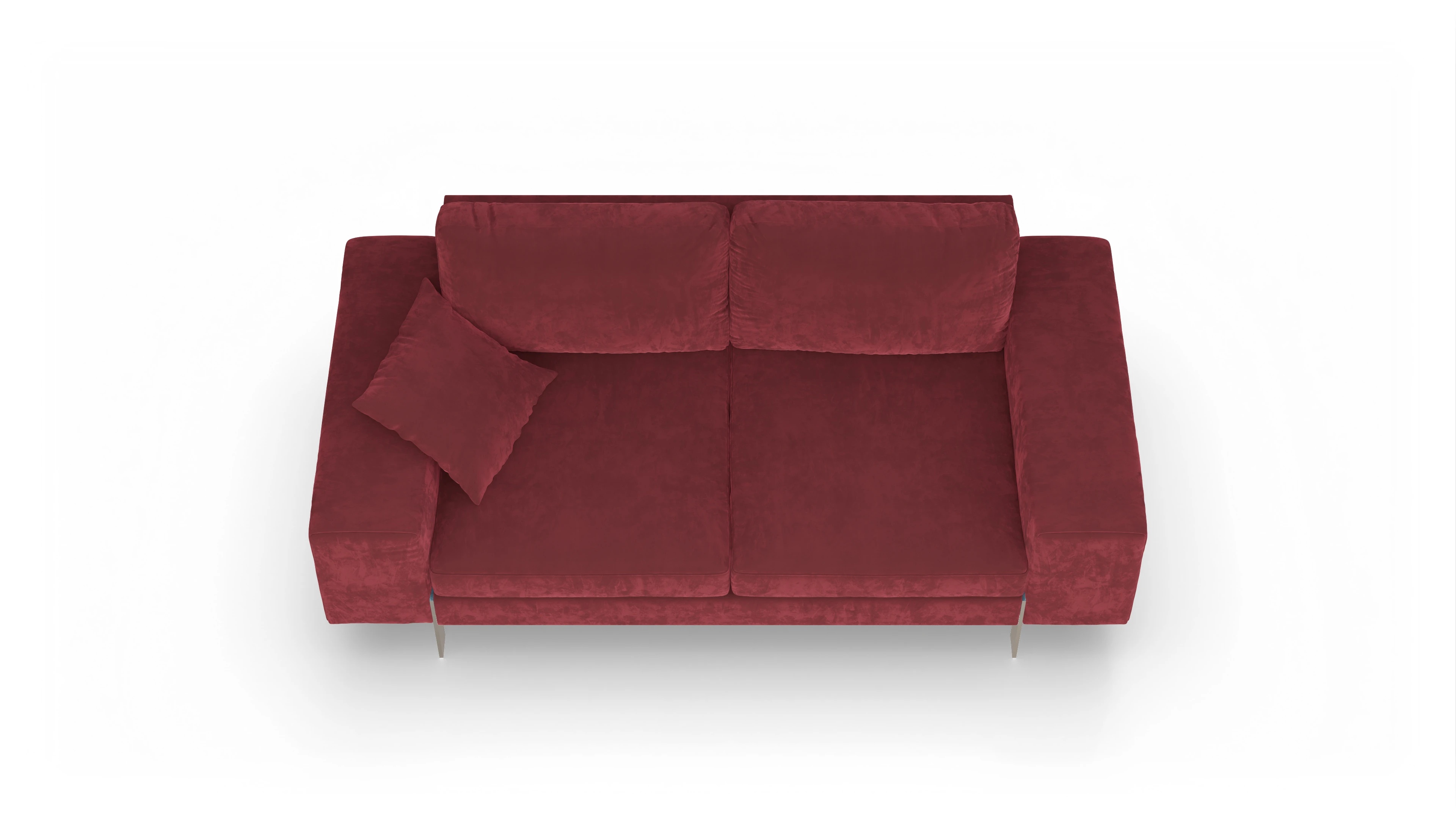 Ansicht des Produktes Catoira 2,5-Sitzer in Samt rot
