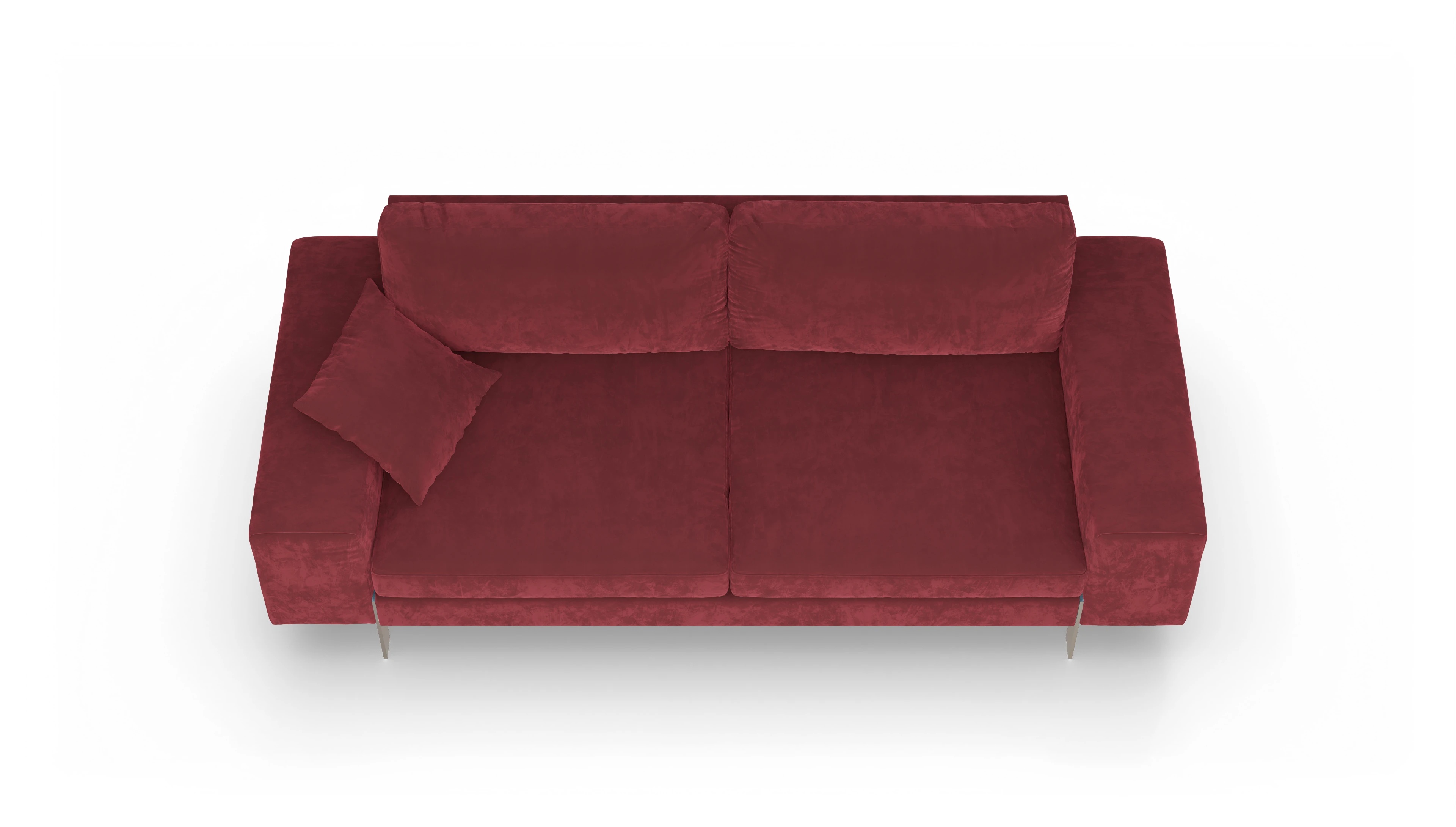 Ansicht des Produktes Catoira 3-Sitzer in Samt rot
