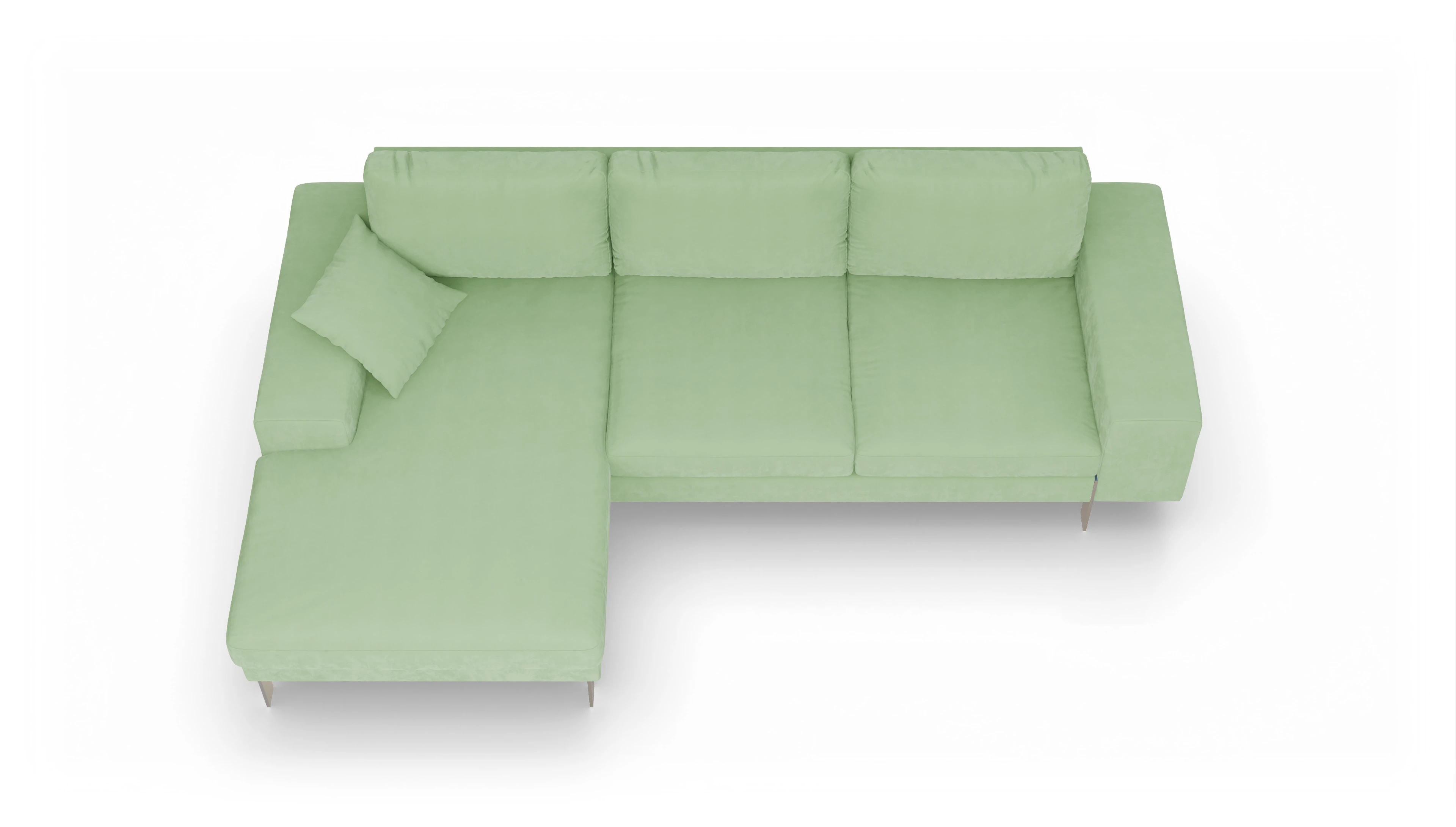 Ansicht des Produktes Catoira Sofa mit Rec links in Samt grün