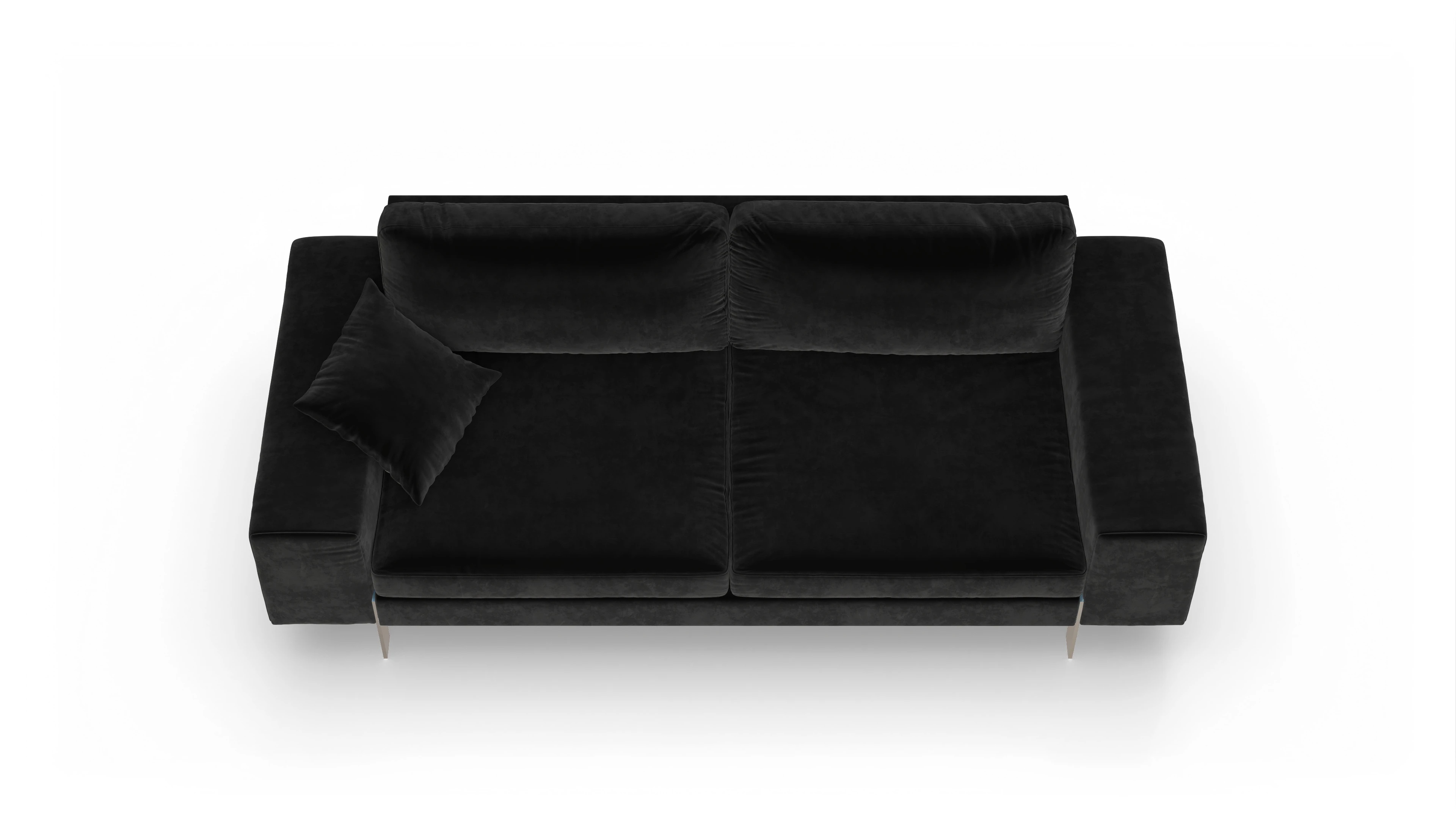 Ansicht des Produktes Catoira 3-Sitzer in Samt schwarz