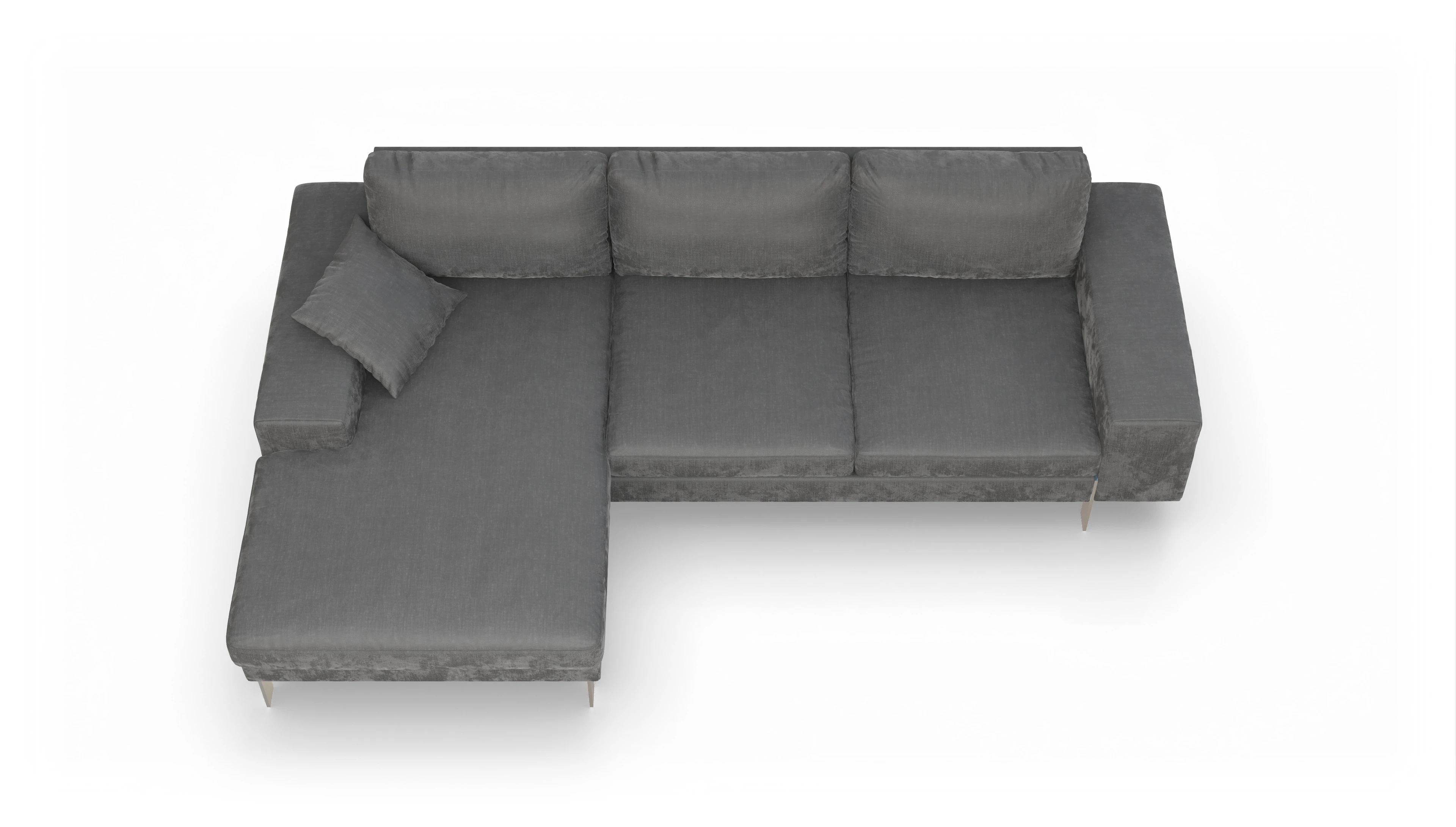 Ansicht des Produktes Catoira Sofa mit Rec links in Stoff grau