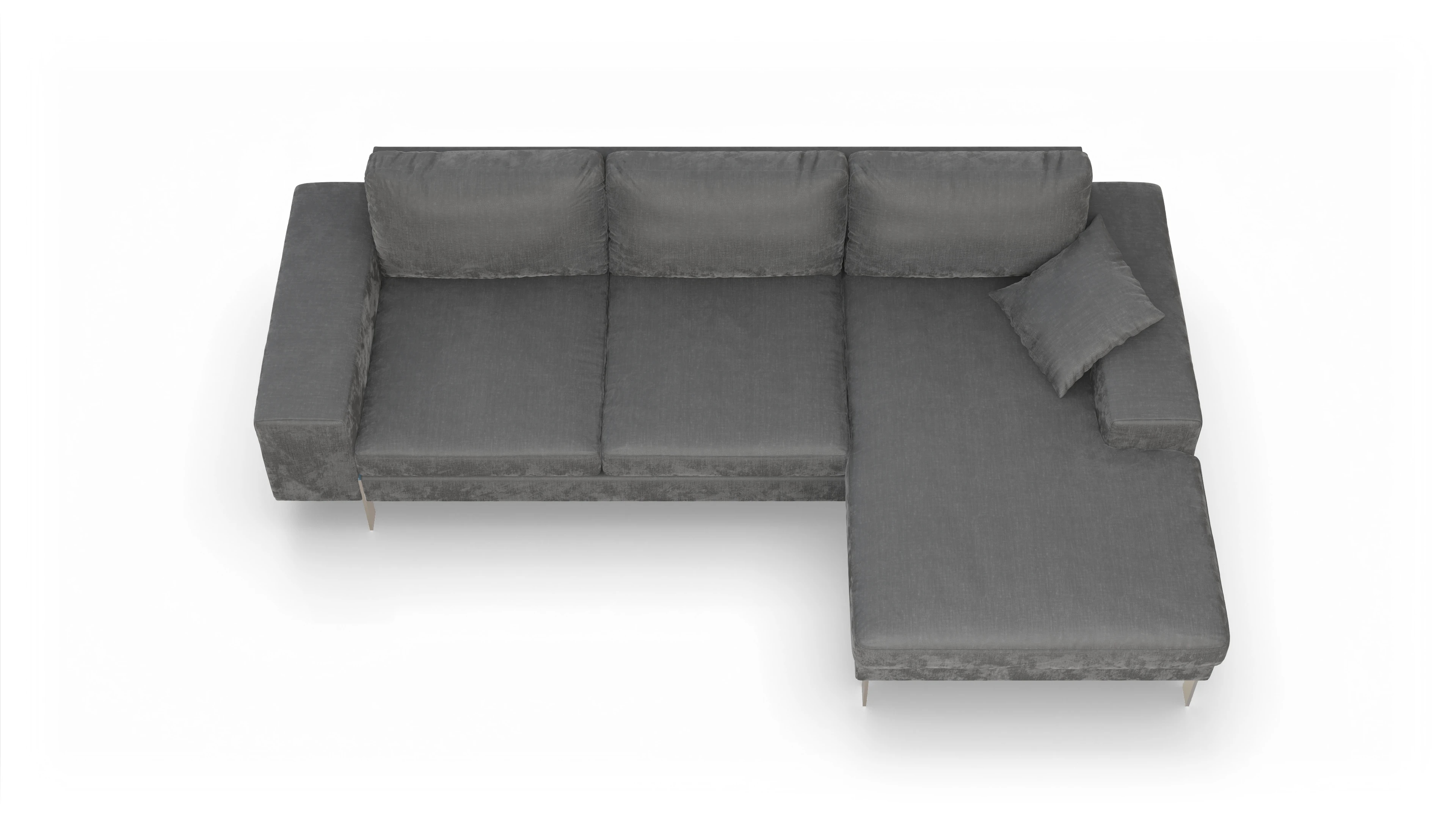 Ansicht des Produktes Catoira Sofa mit Rec rechts in Stoff grau