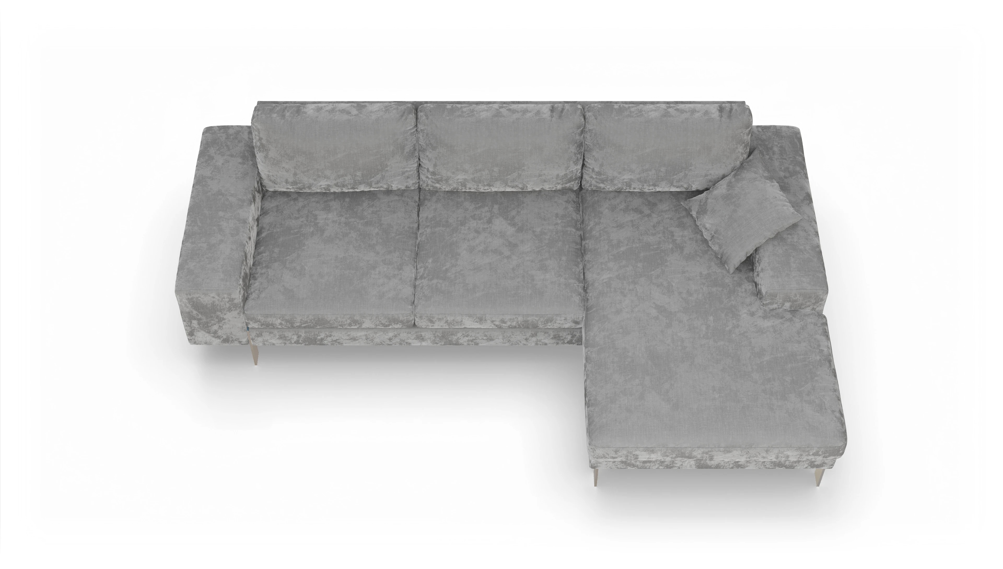 Ansicht des Produktes Catoira Sofa mit Rec rechts in Stoff grau