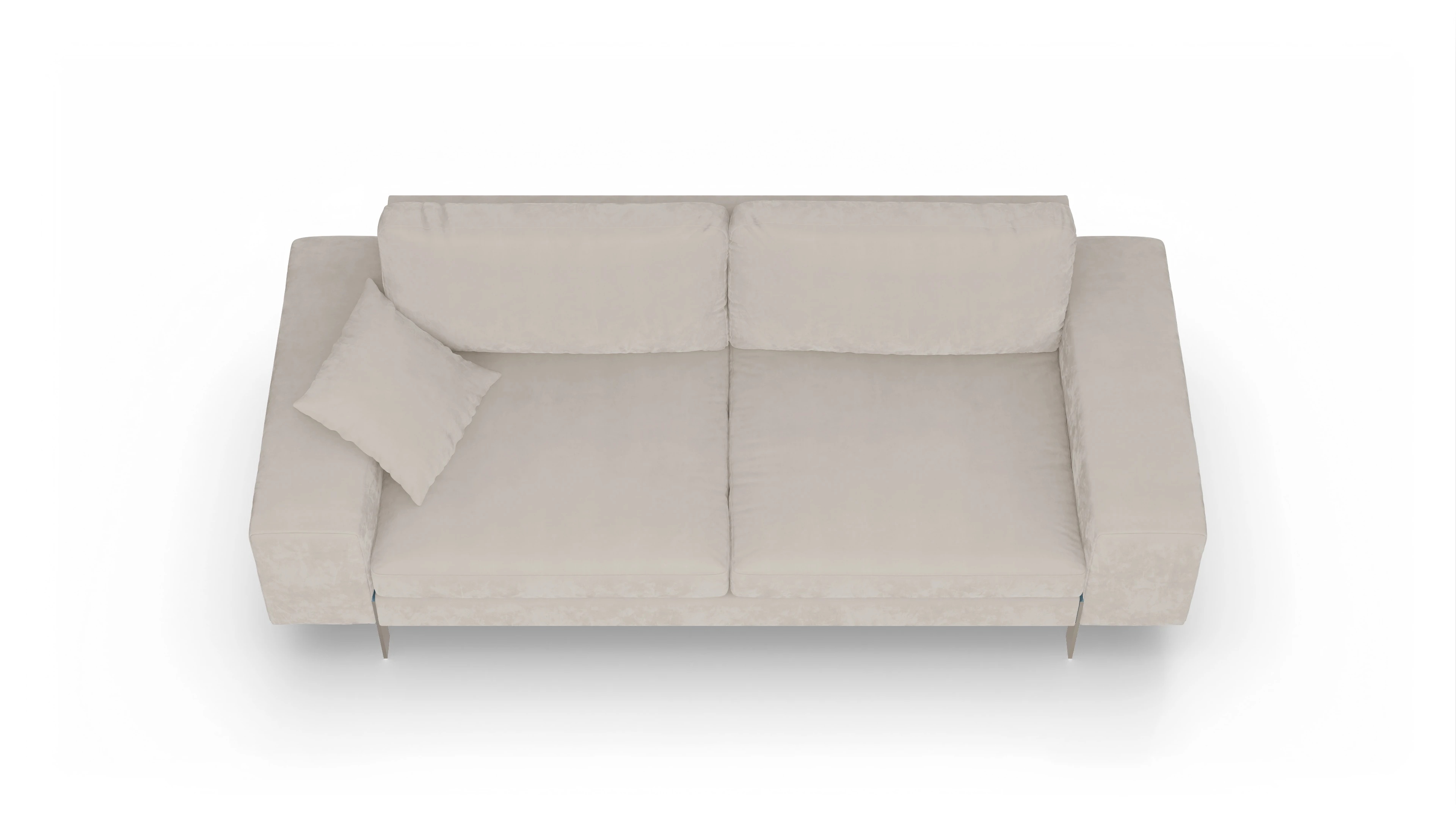 Ansicht des Produktes Catoira 3-Sitzer in Samt weiß