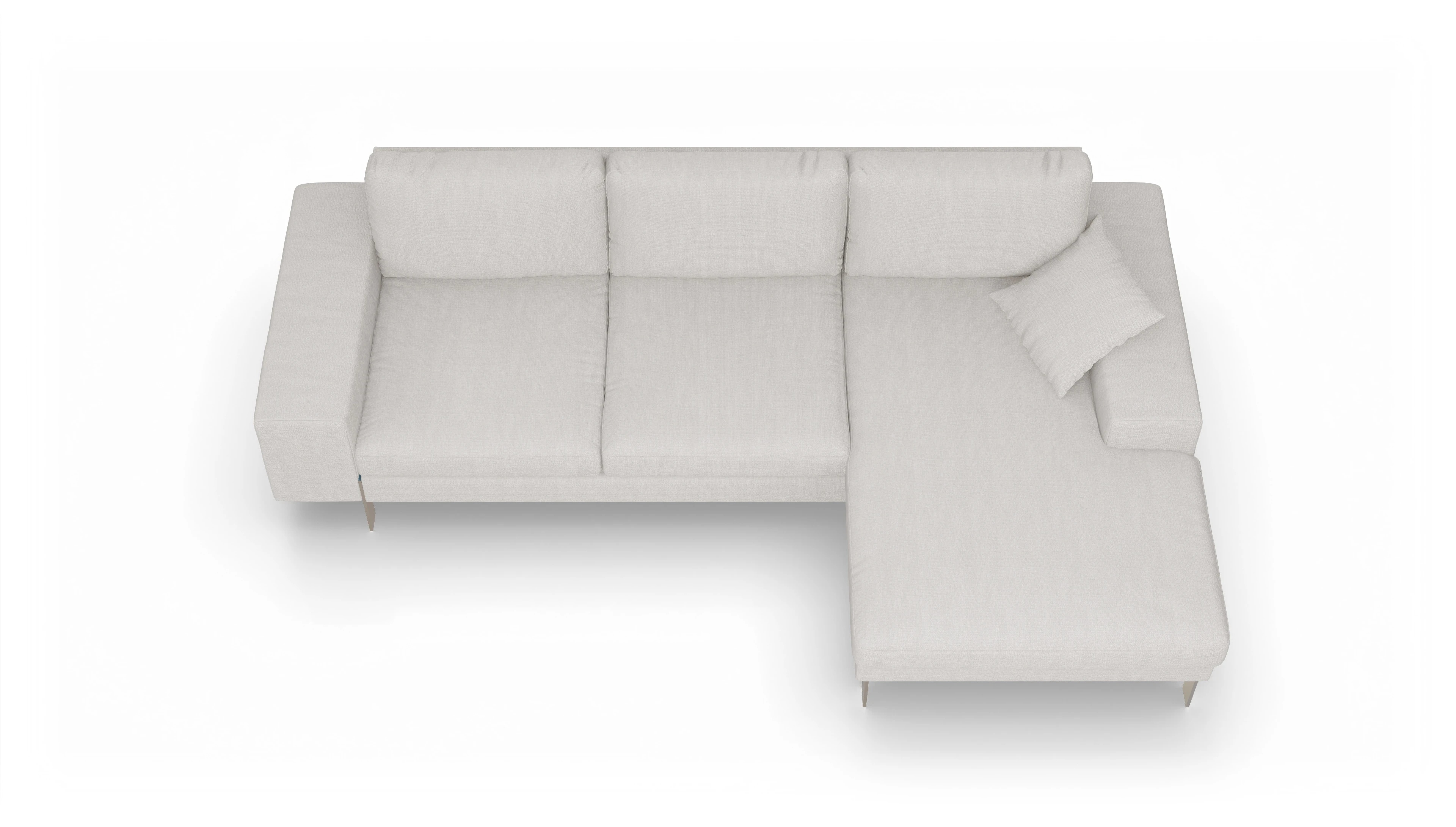 Ansicht des Produktes Catoira Sofa mit Rec rechts in Stoff weiß