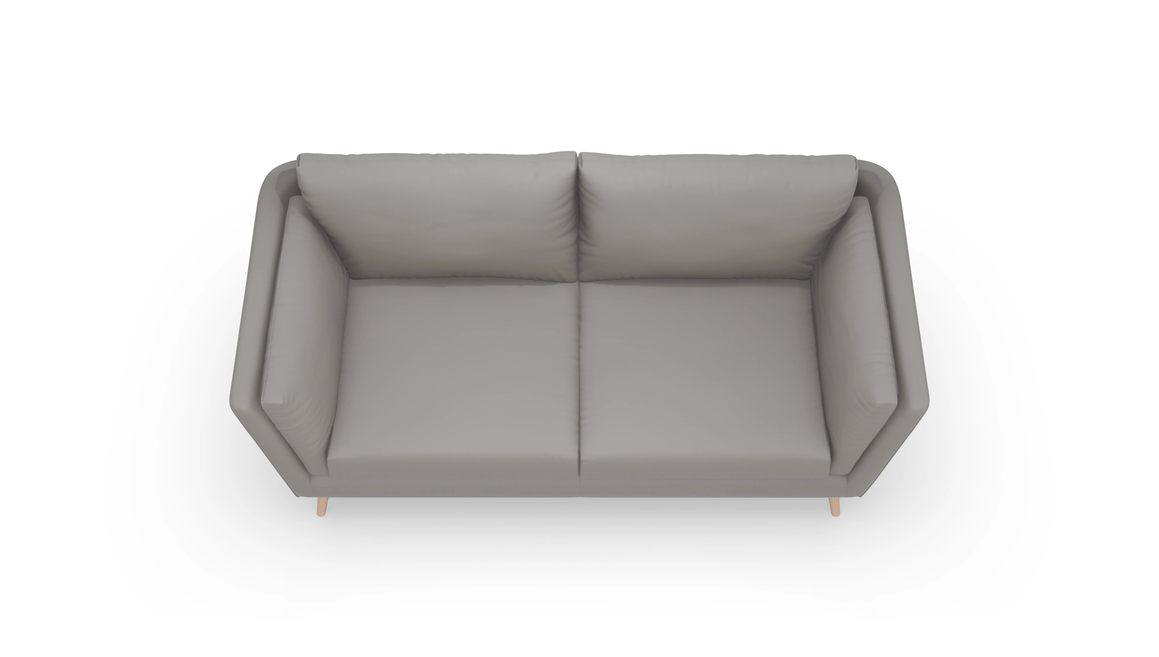 Ansicht des Produktes Sira 3-Sitzer in Leder grau