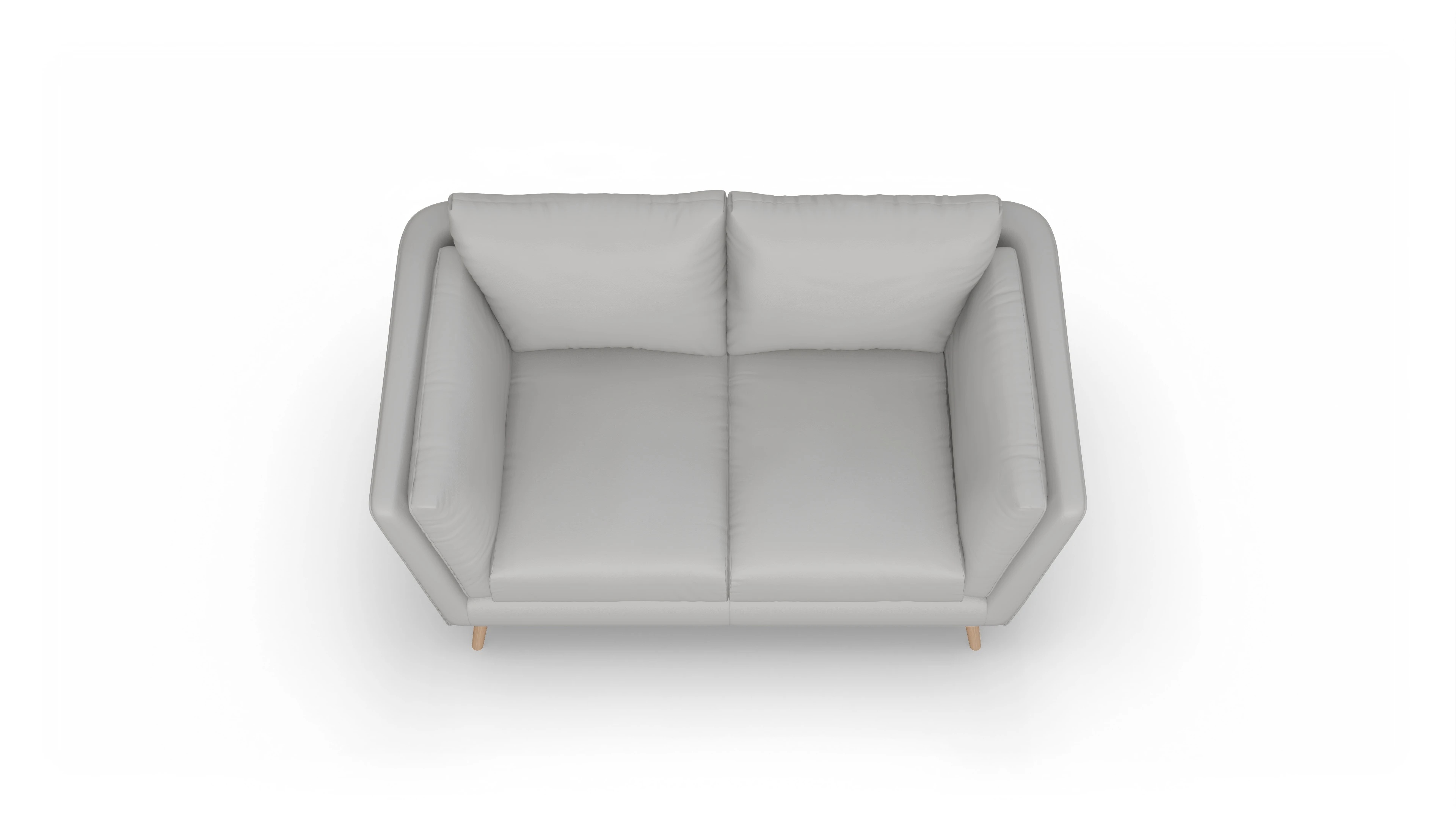 Ansicht des Produktes Sira 2-Sitzer in Leder weiß